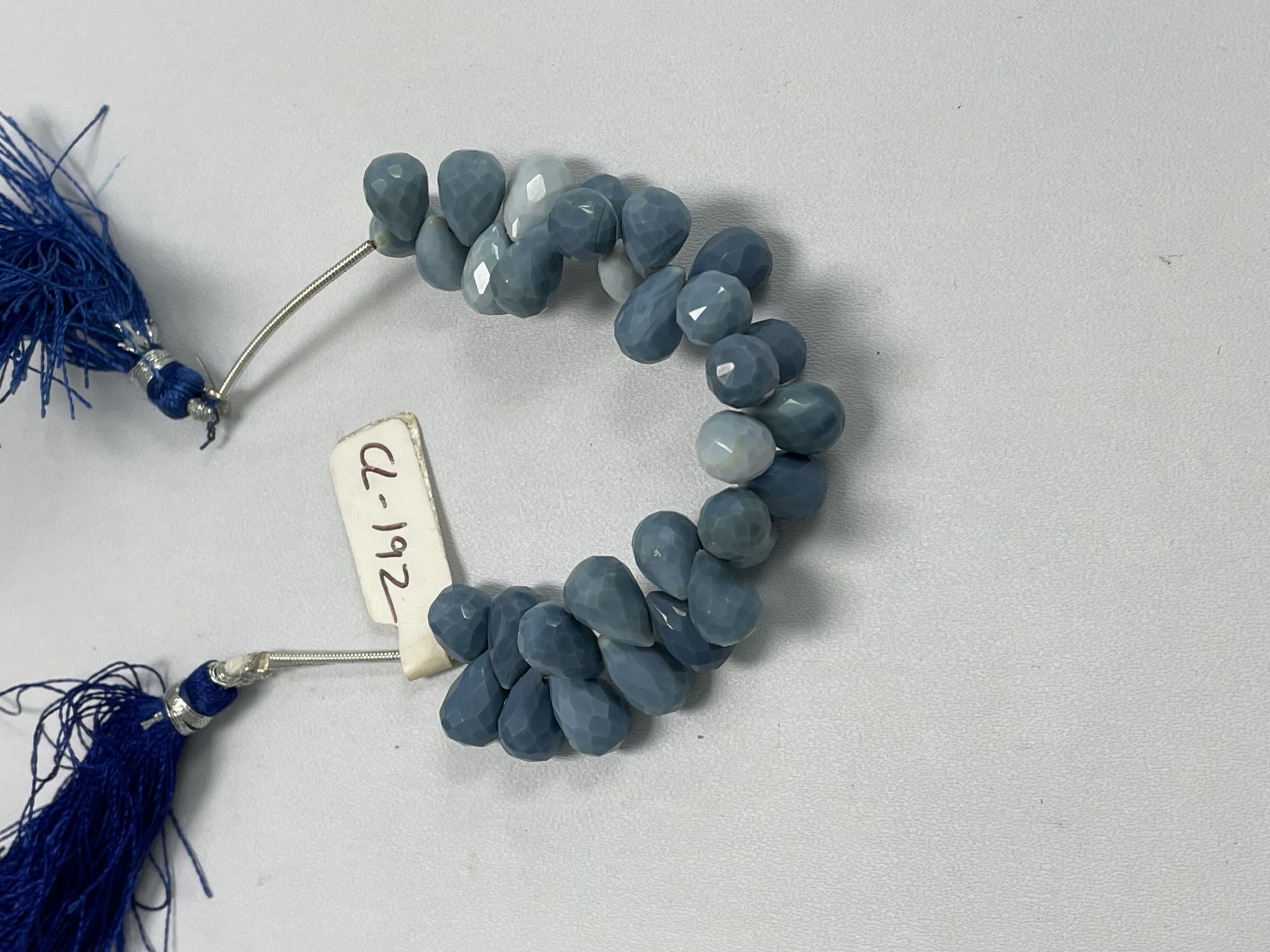 Blue Opal Drop Faceted