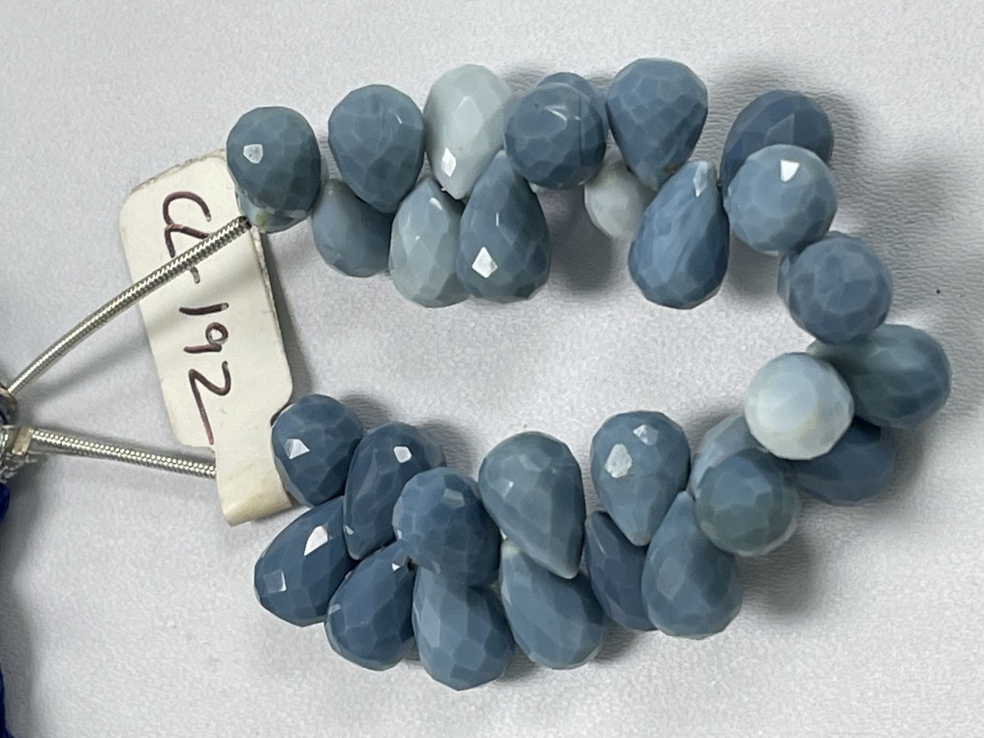 Blue Opal Drop Faceted