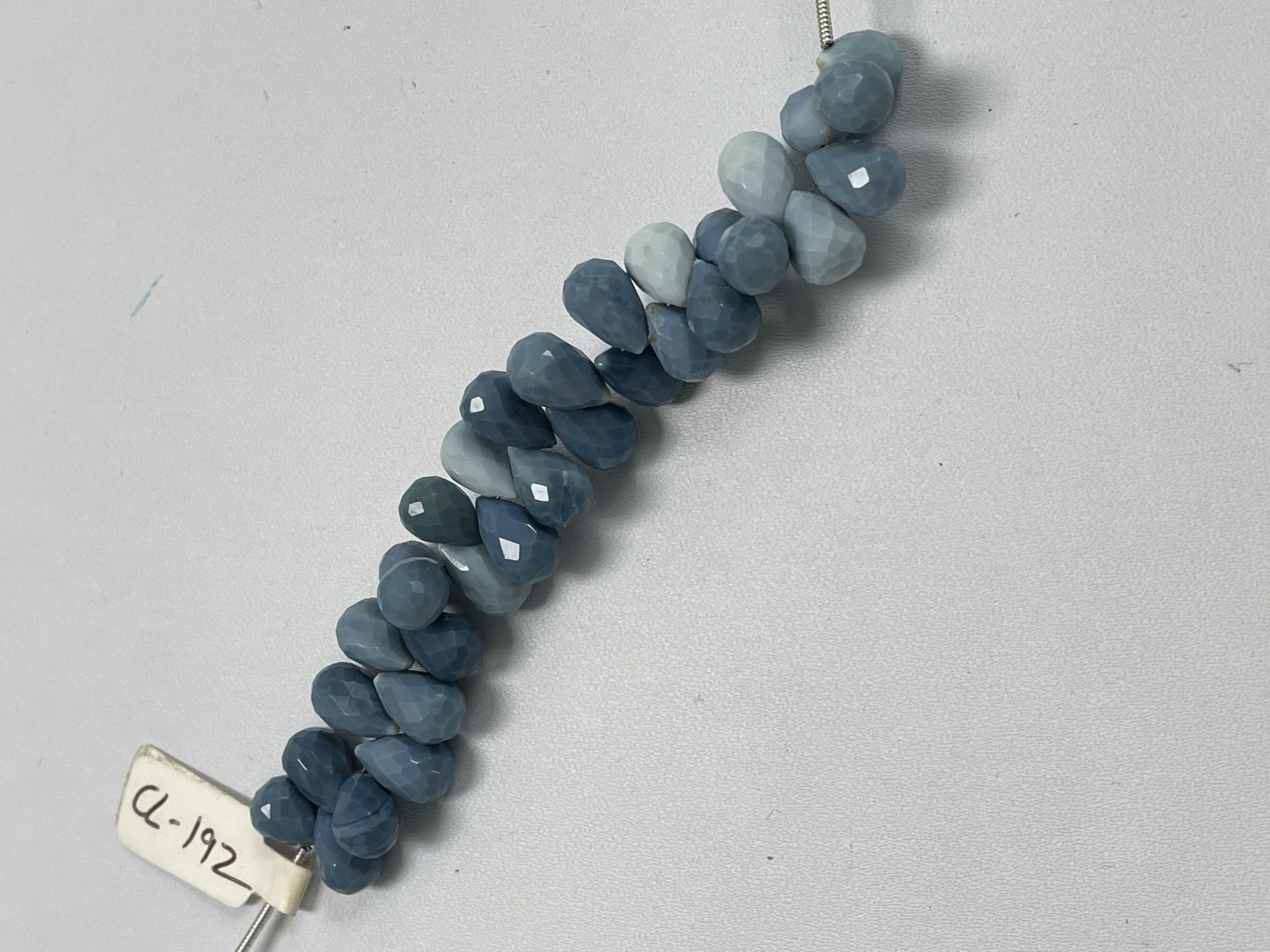 Blue Opal Drop Faceted
