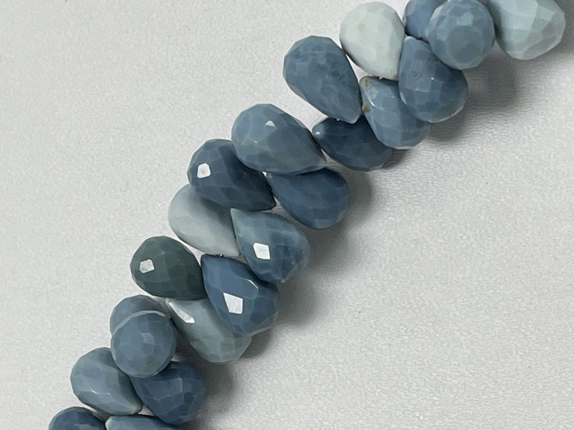 Blue Opal Drop Faceted