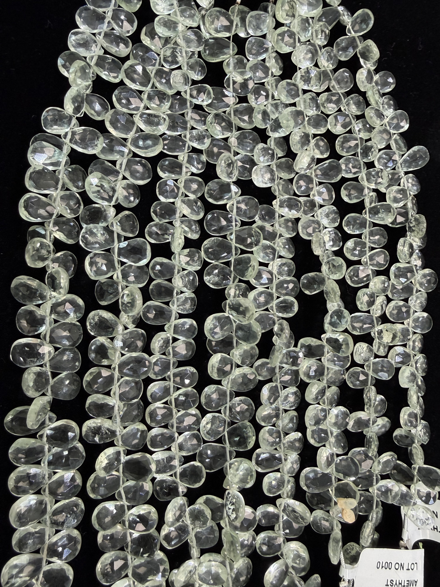 Green Amethyst Pear Faceted