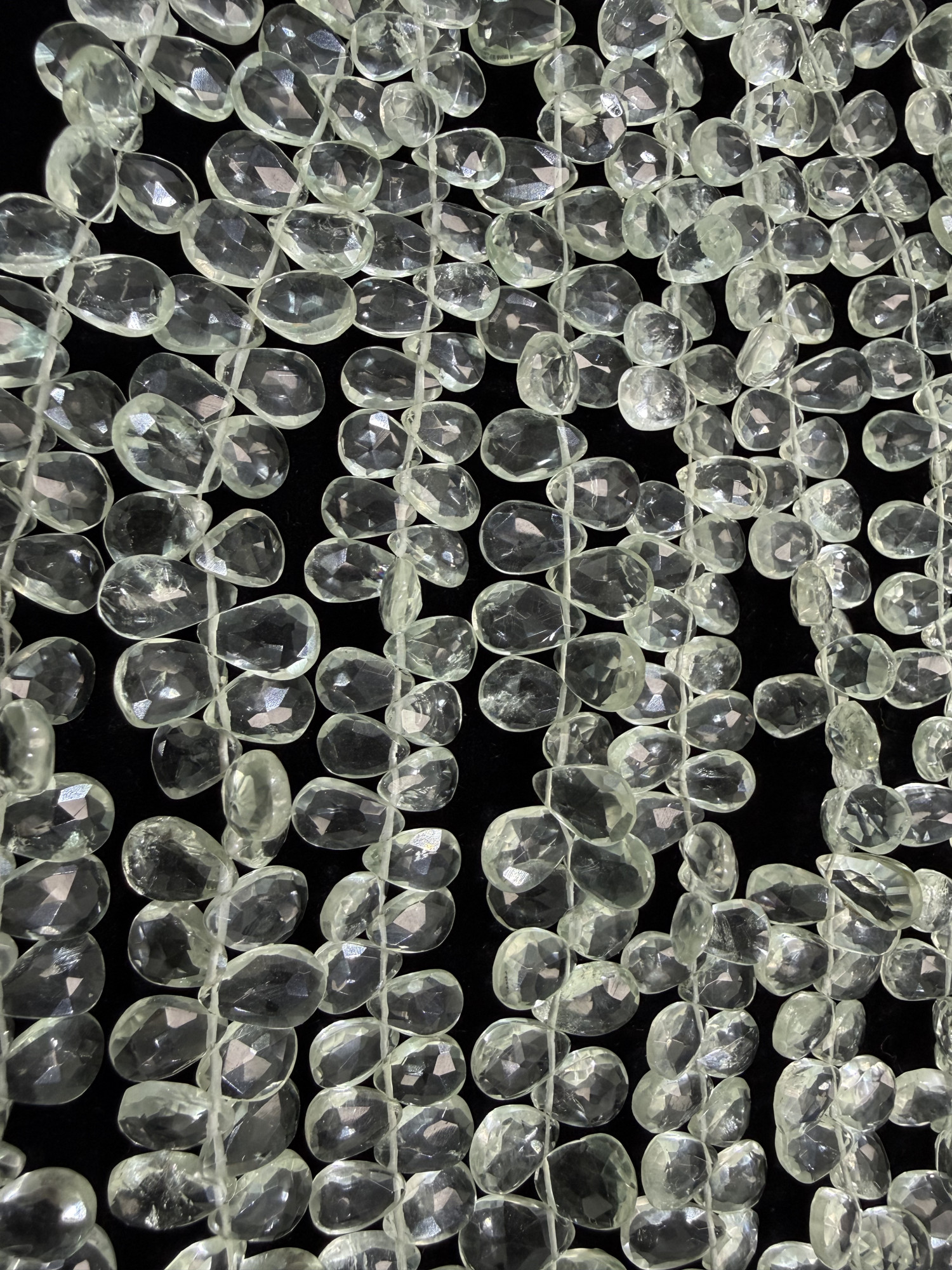 Green Amethyst Pear Faceted