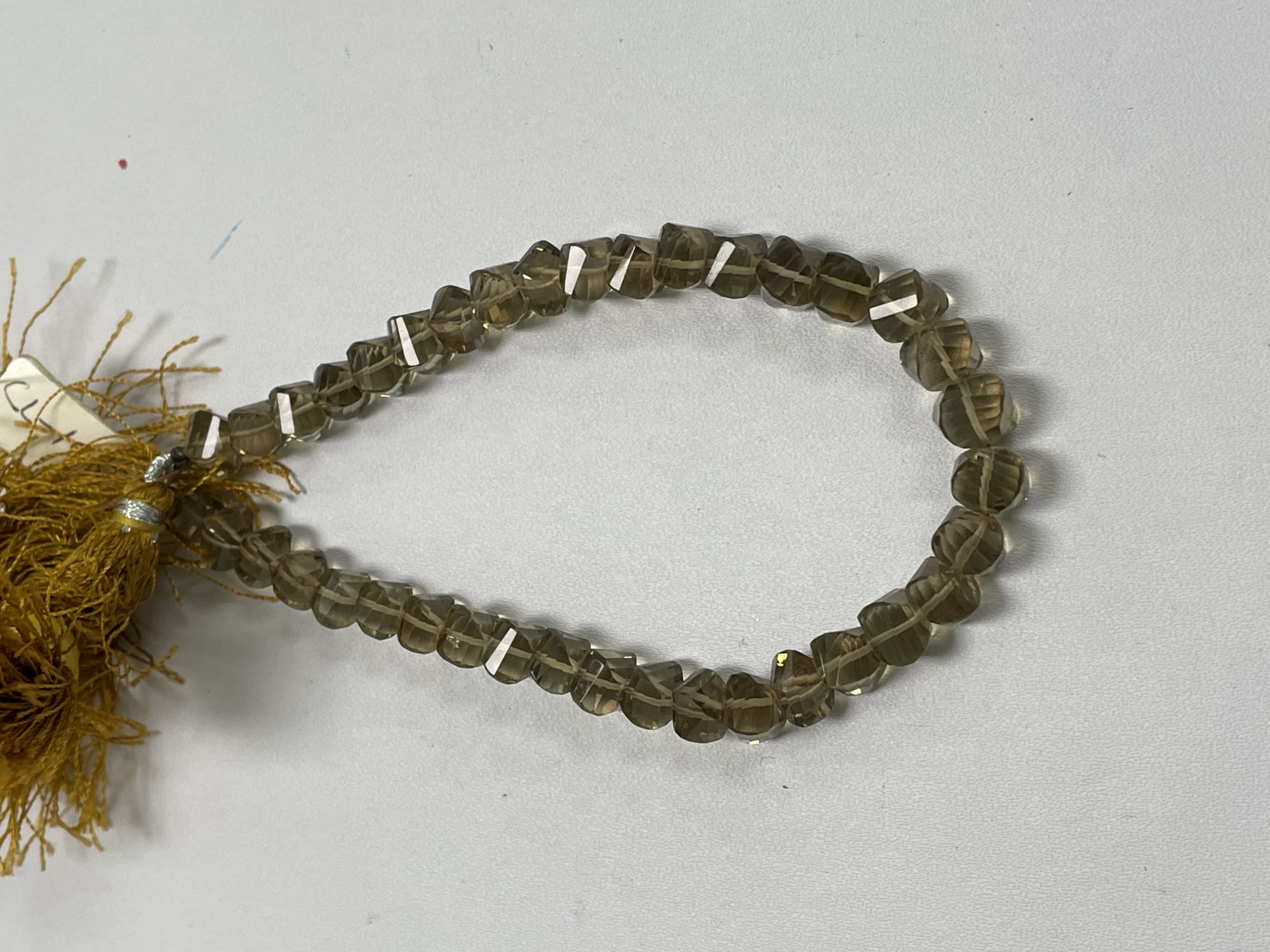 Brown Beer Whiskey Quartz Twisted Rondelle Faceted