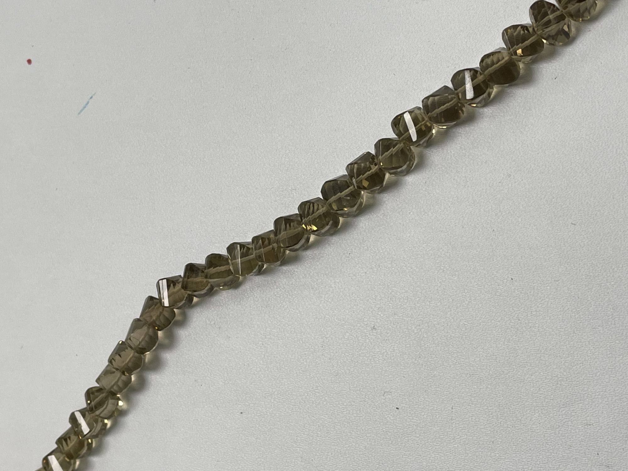 Brown Beer Whiskey Quartz Twisted Rondelle Faceted