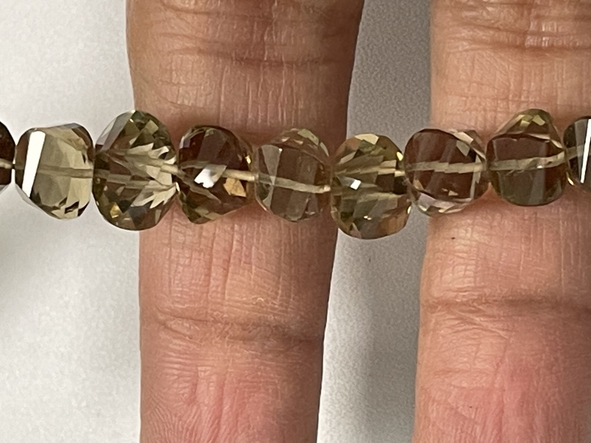 Brown Beer Whiskey Quartz Twisted Rondelle Faceted