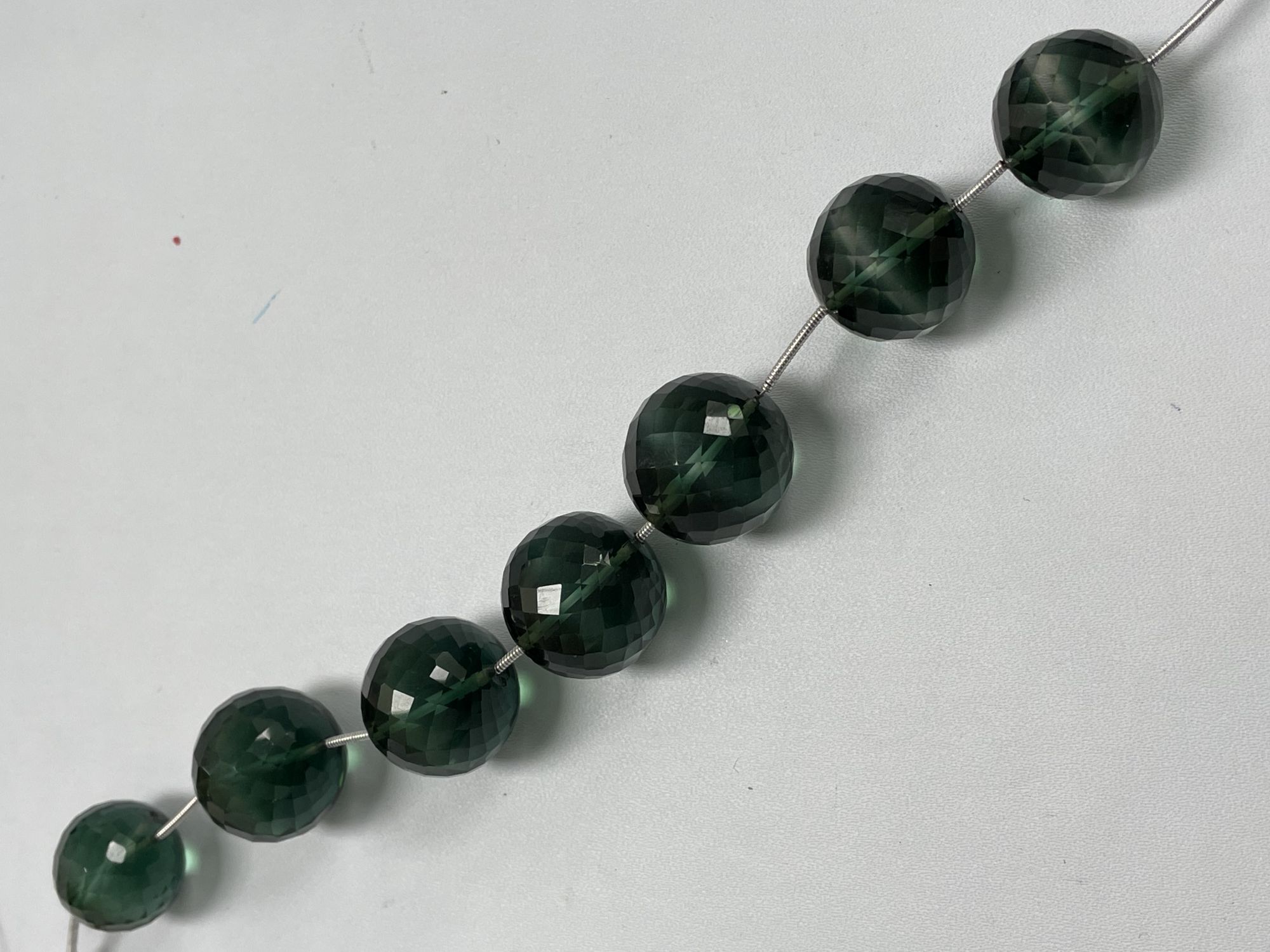 Green Hydro Quartz Round Faceted