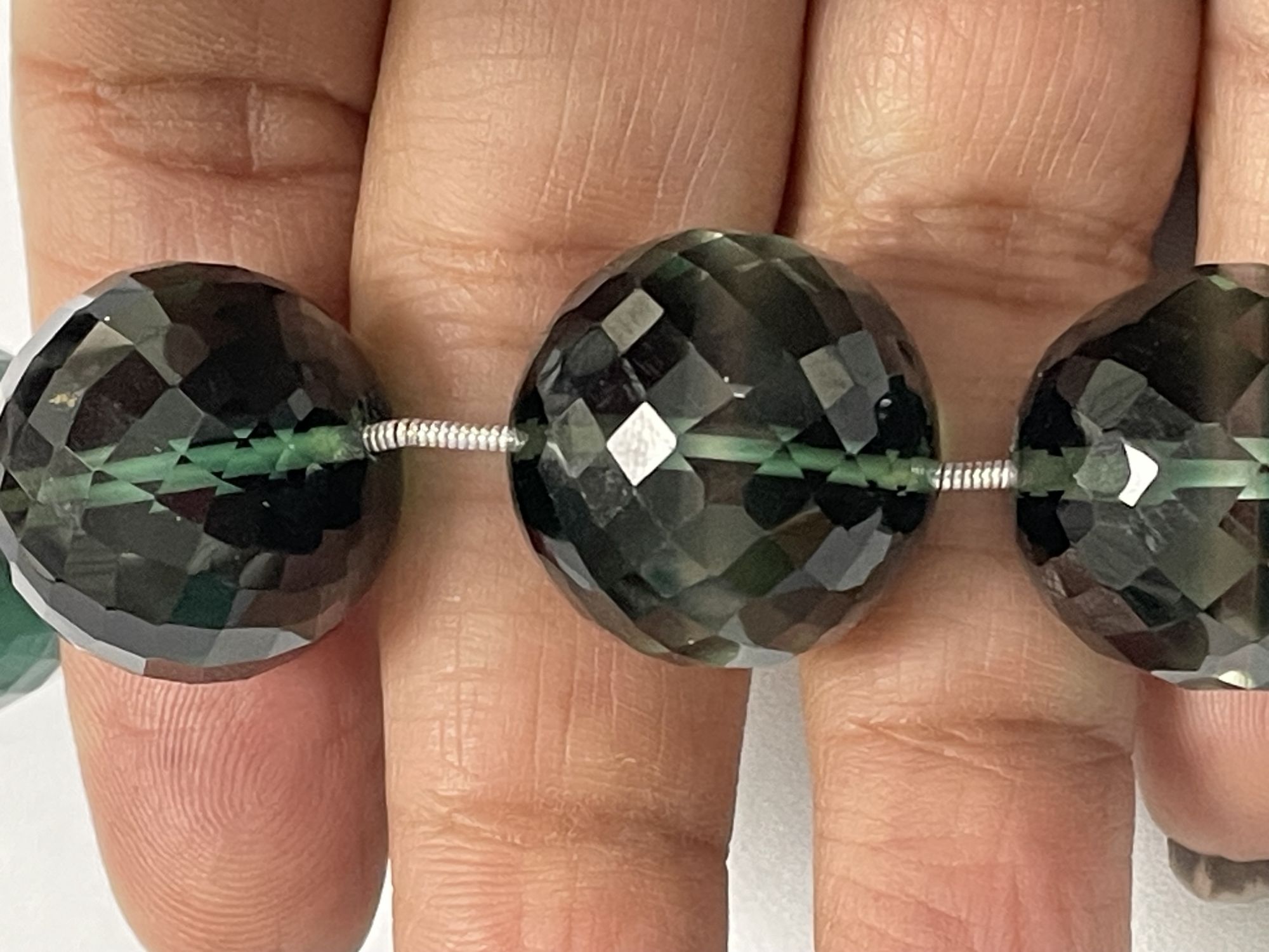 Green Hydro Quartz Round Faceted