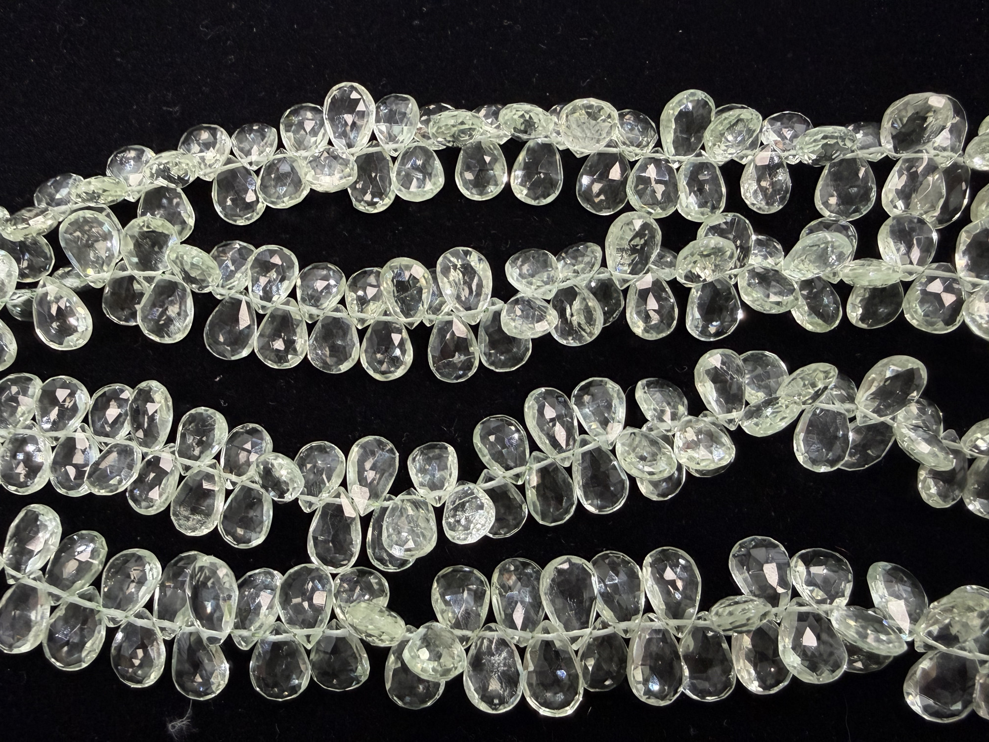 Green Amethyst Pear Faceted