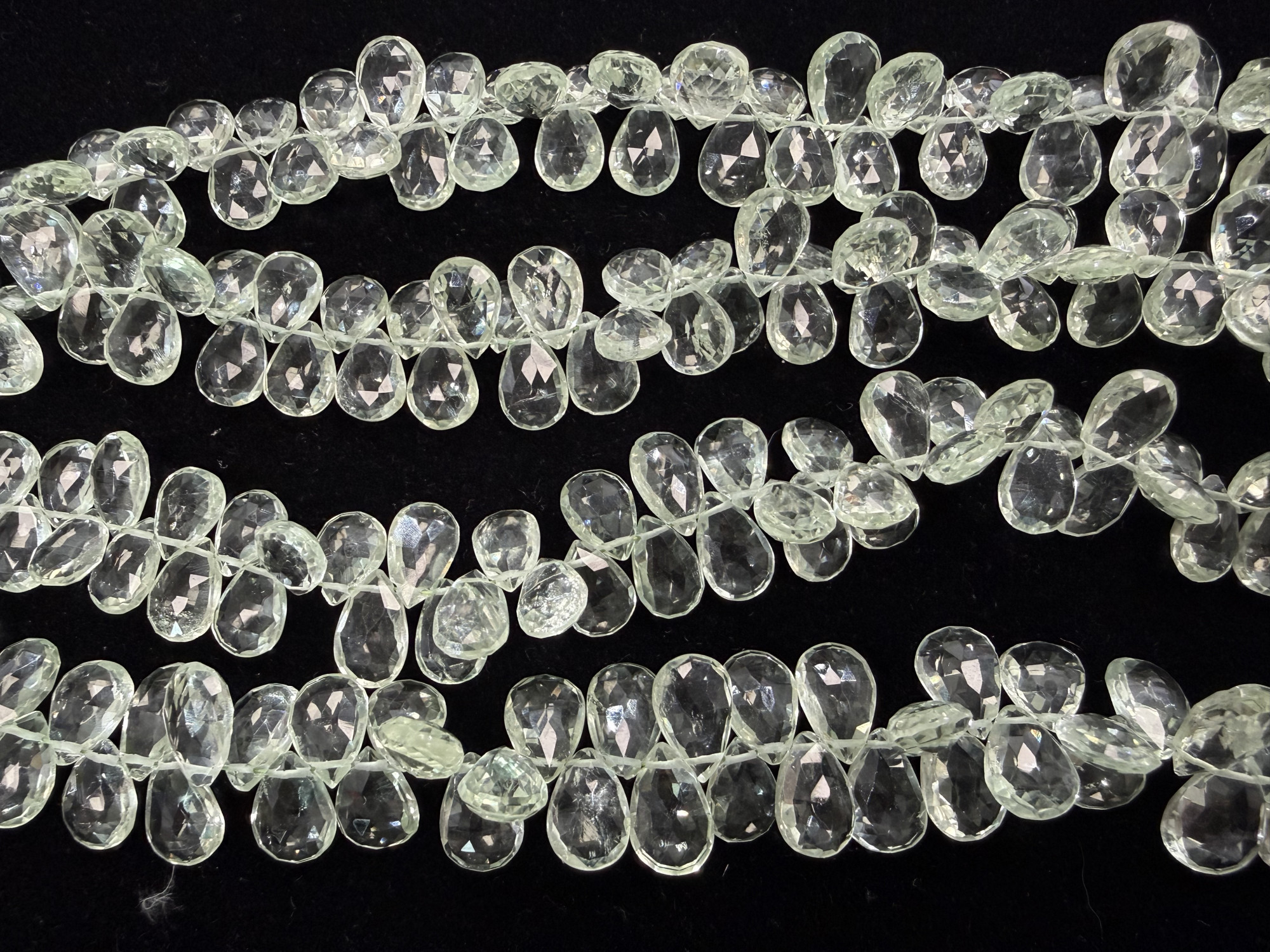 Green Amethyst Pear Faceted