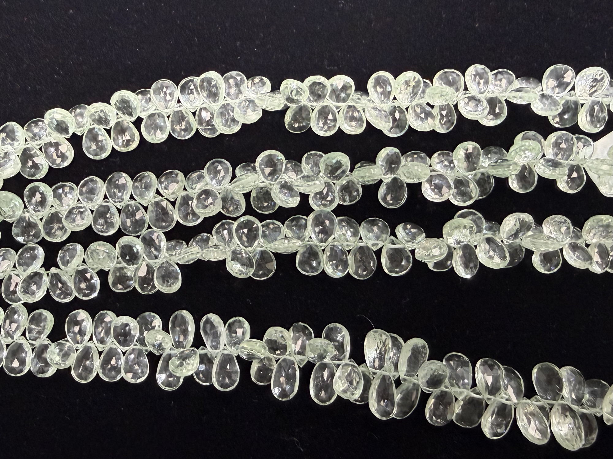 Green Amethyst Pear Faceted