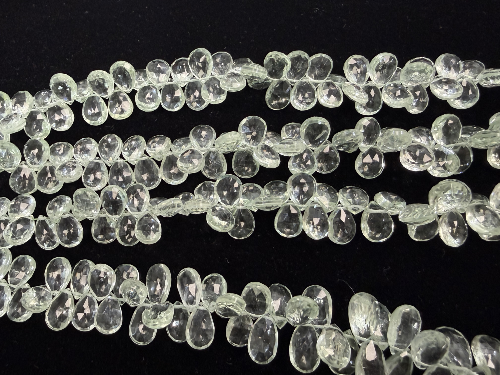 Green Amethyst Pear Faceted