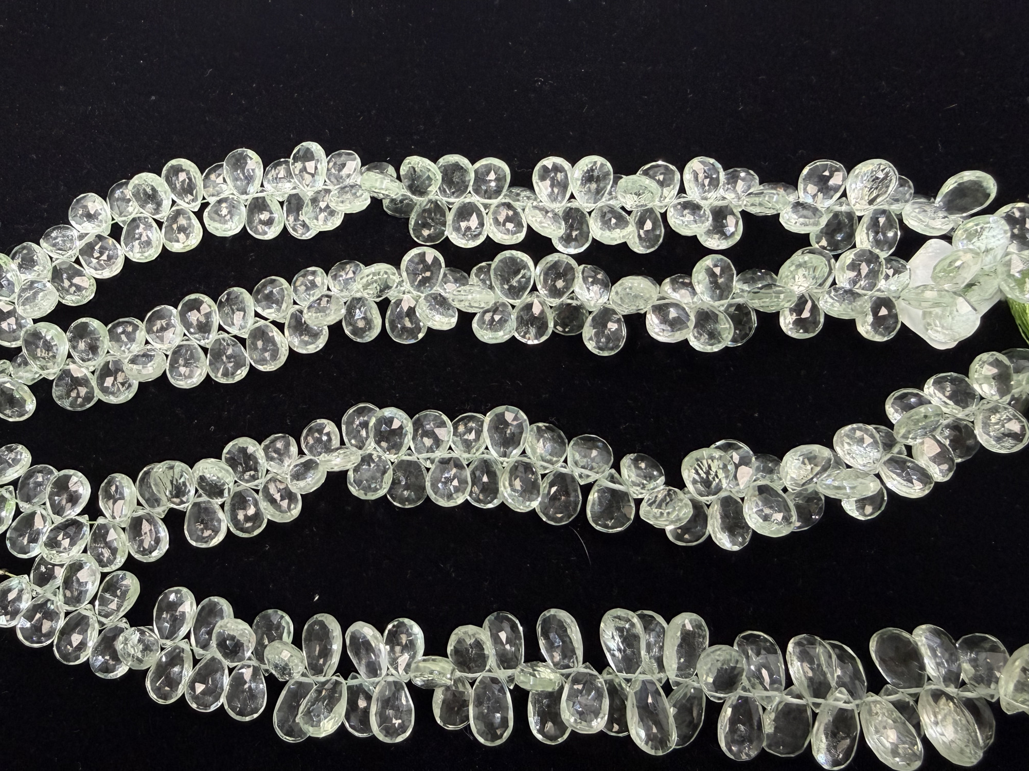 Green Amethyst Pear Faceted