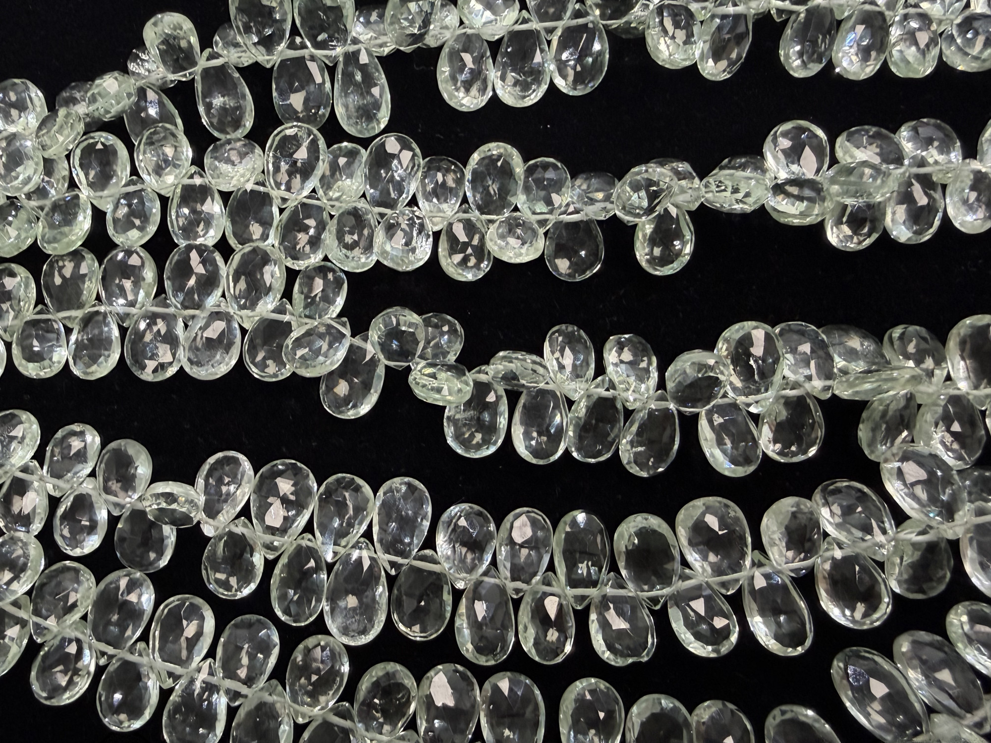 Green Amethyst Pear Faceted