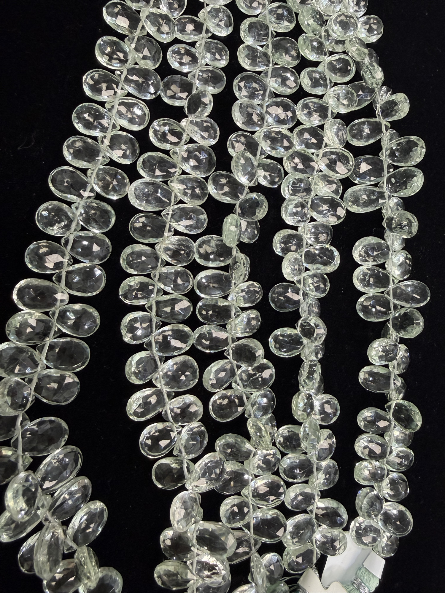 Green Amethyst Pear Faceted