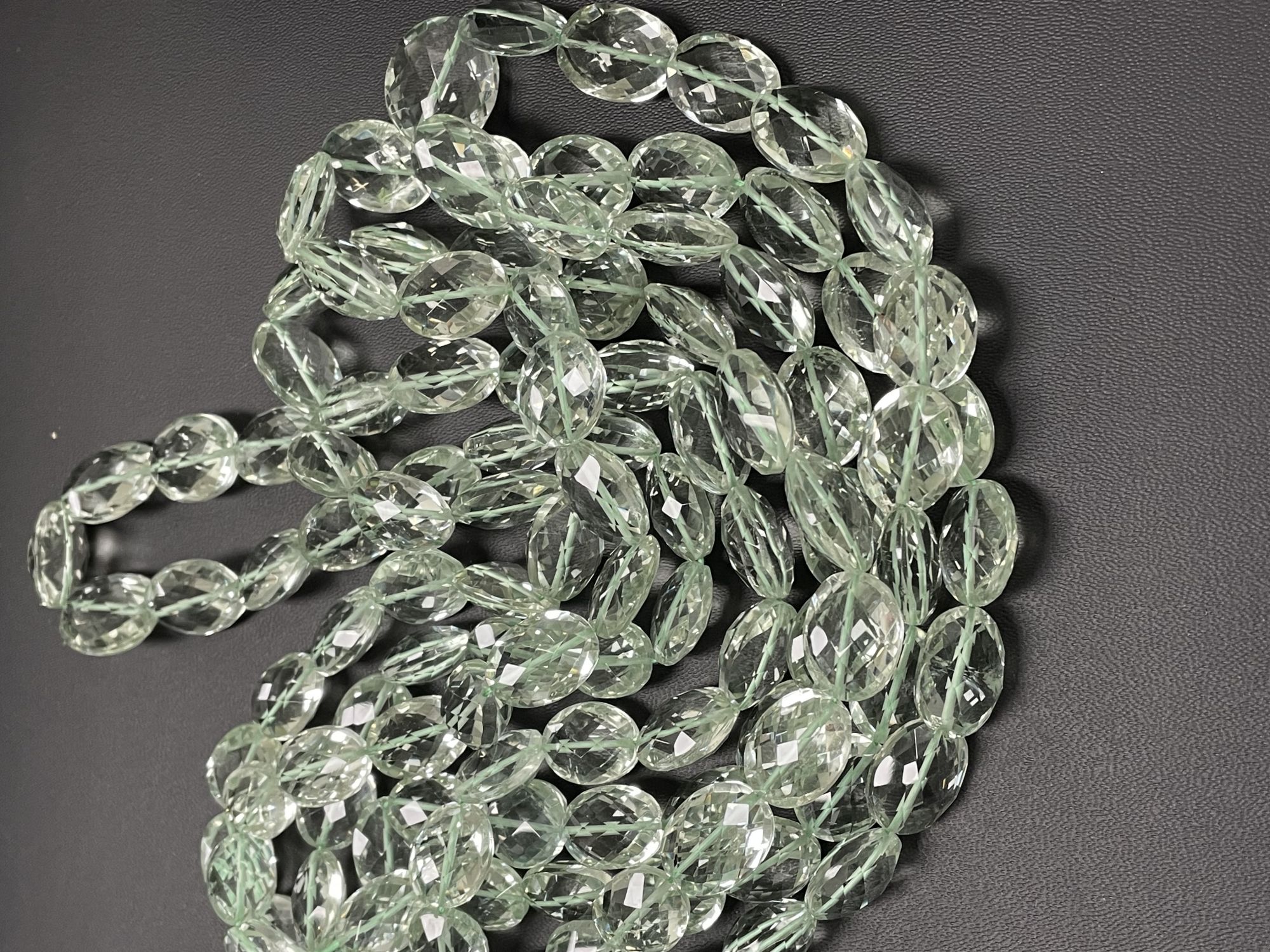 Green Amethyst Oval Faceted