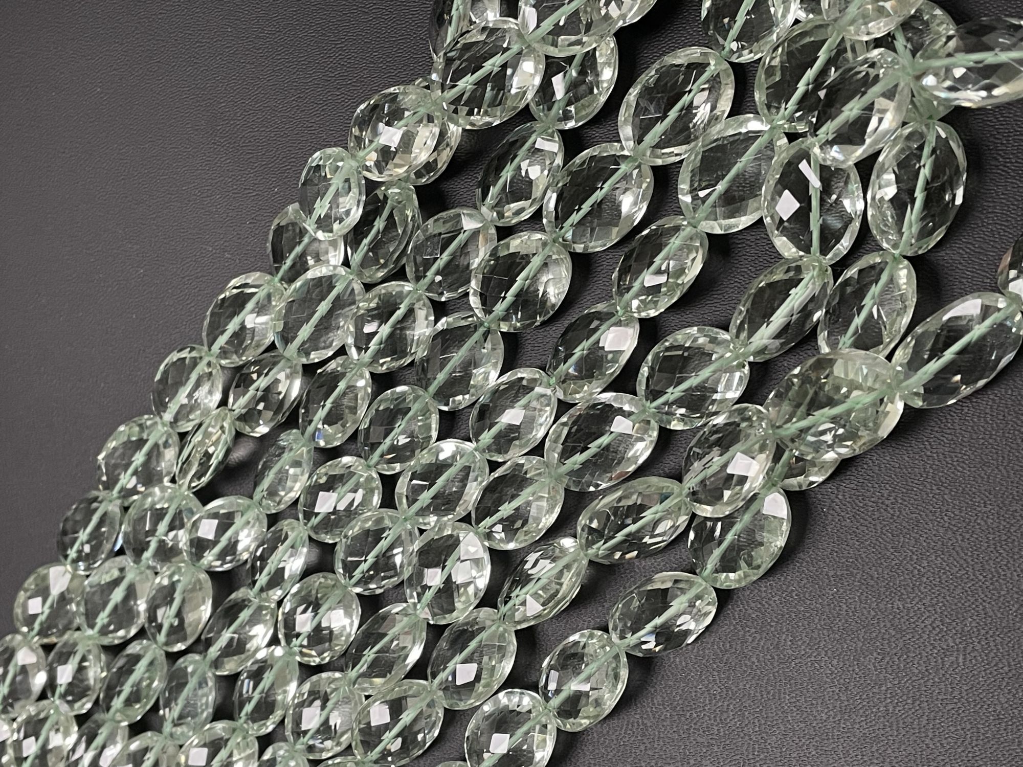 Green Amethyst Oval Faceted