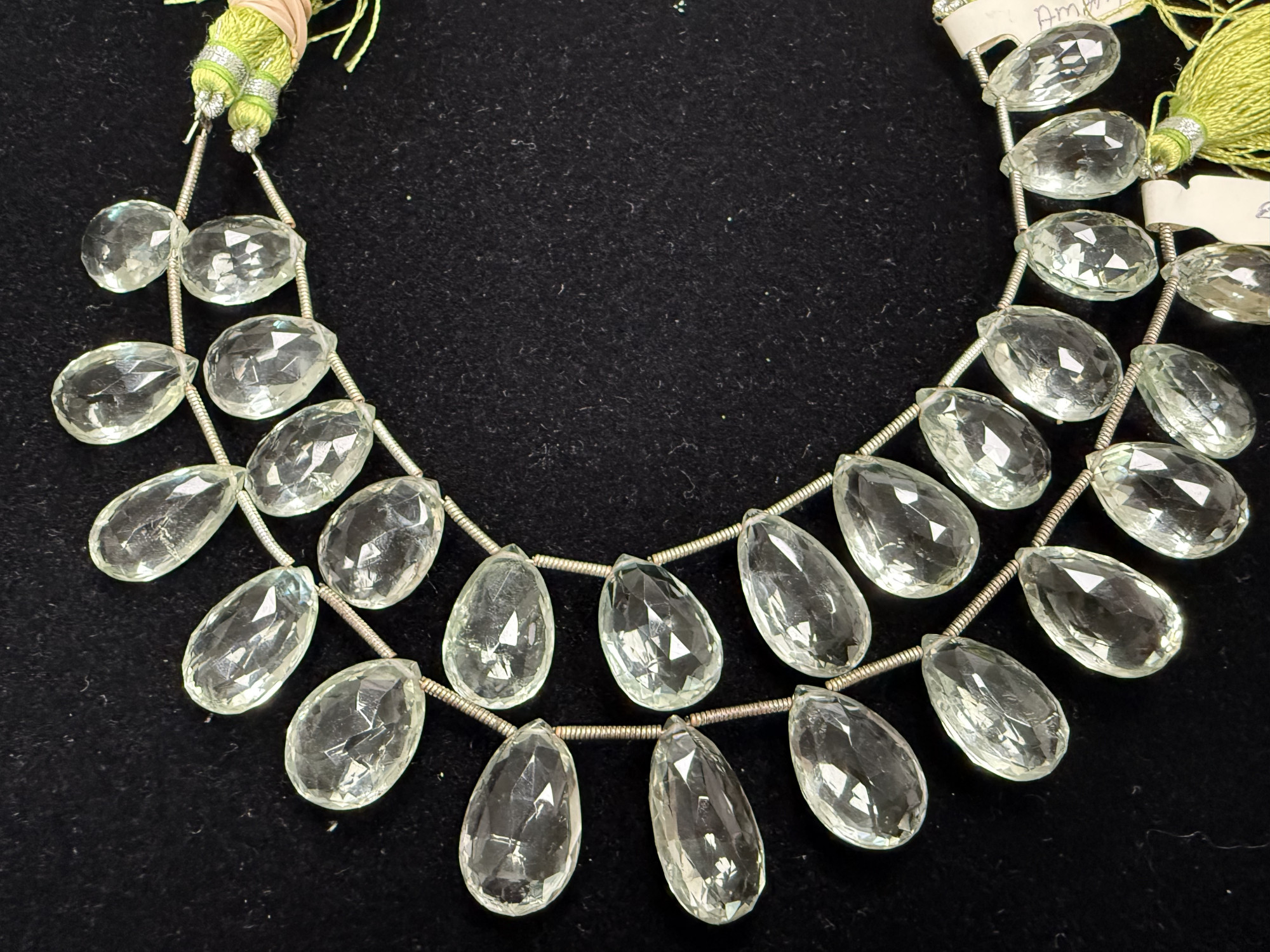Green Amethyst Pear Faceted