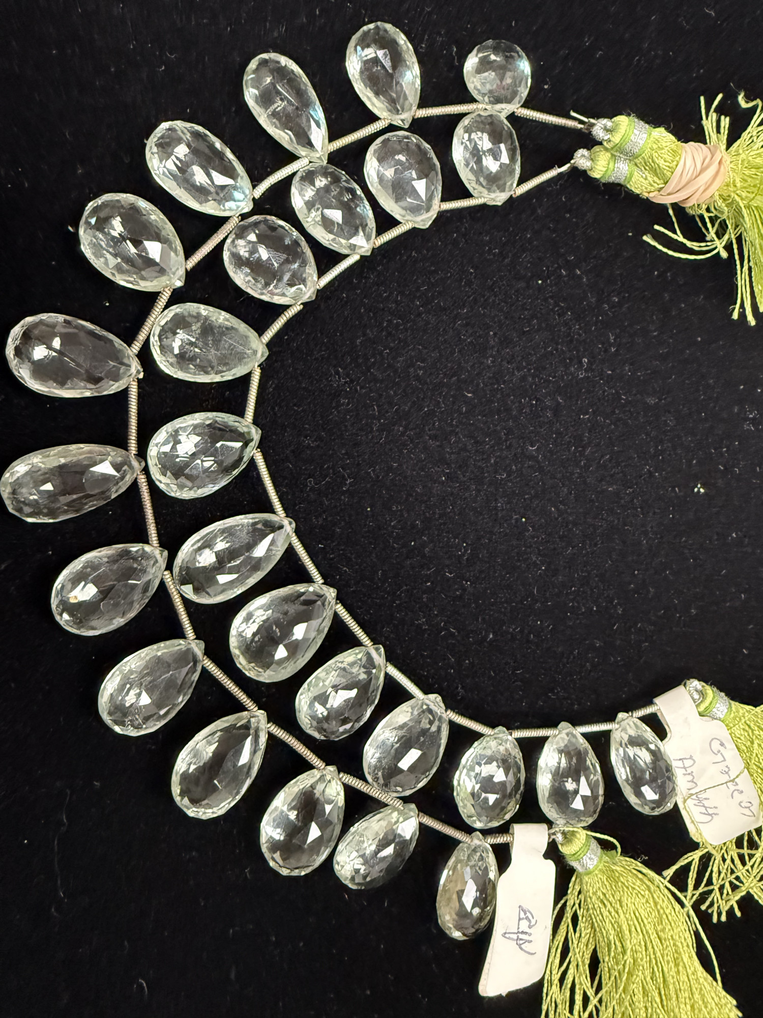 Green Amethyst Pear Faceted
