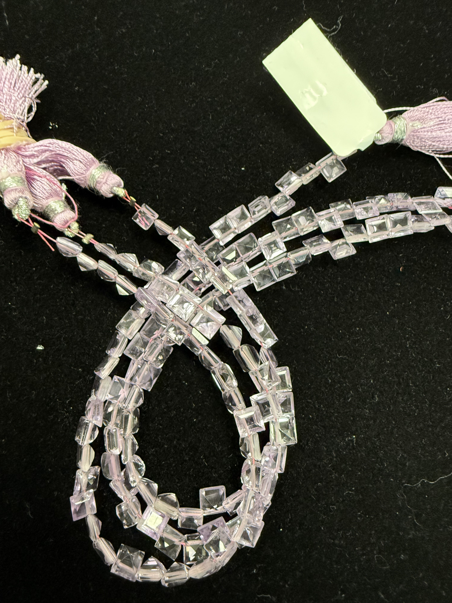 Pink Amethyst Squares Faceted