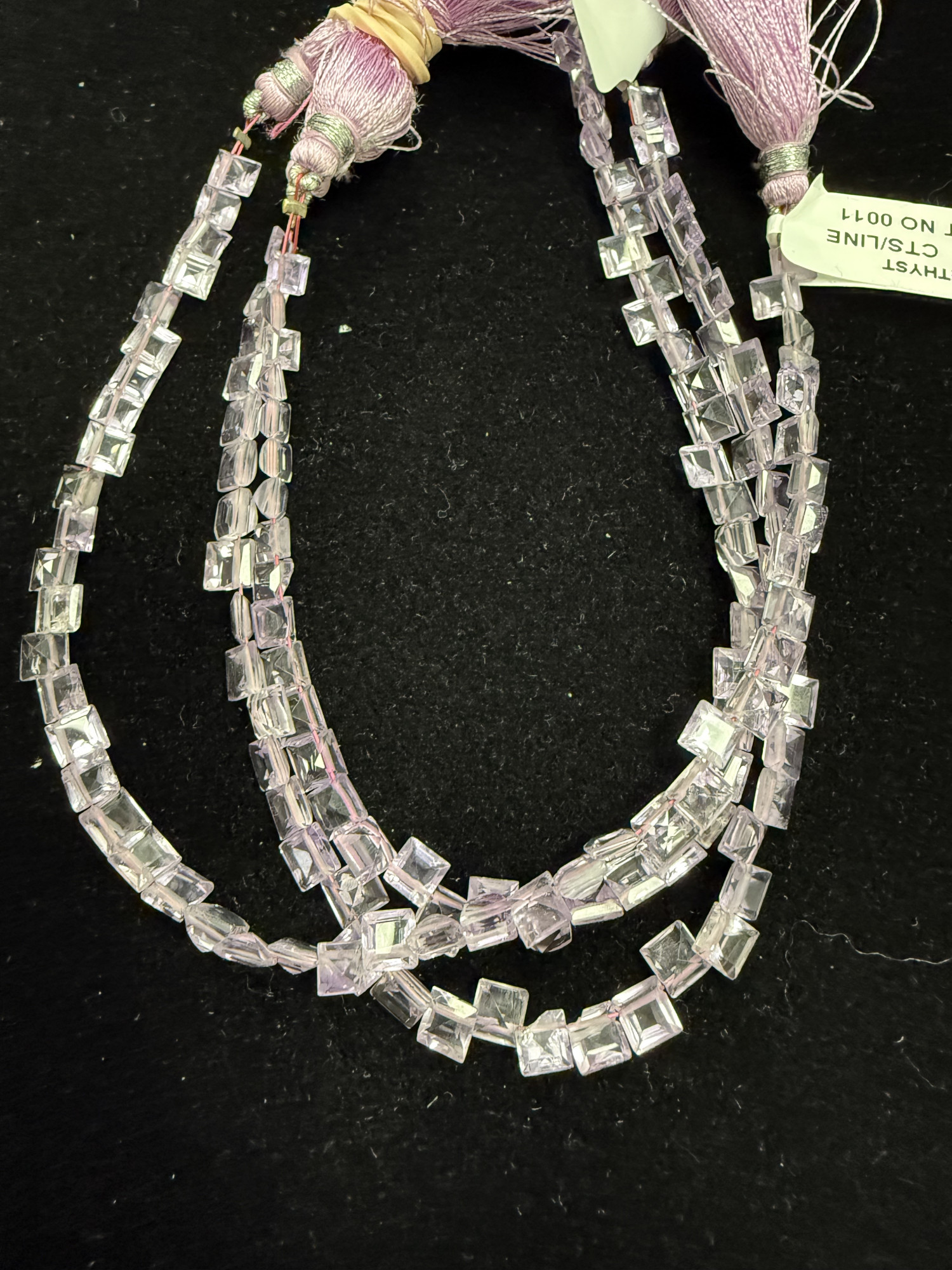 Pink Amethyst Squares Faceted