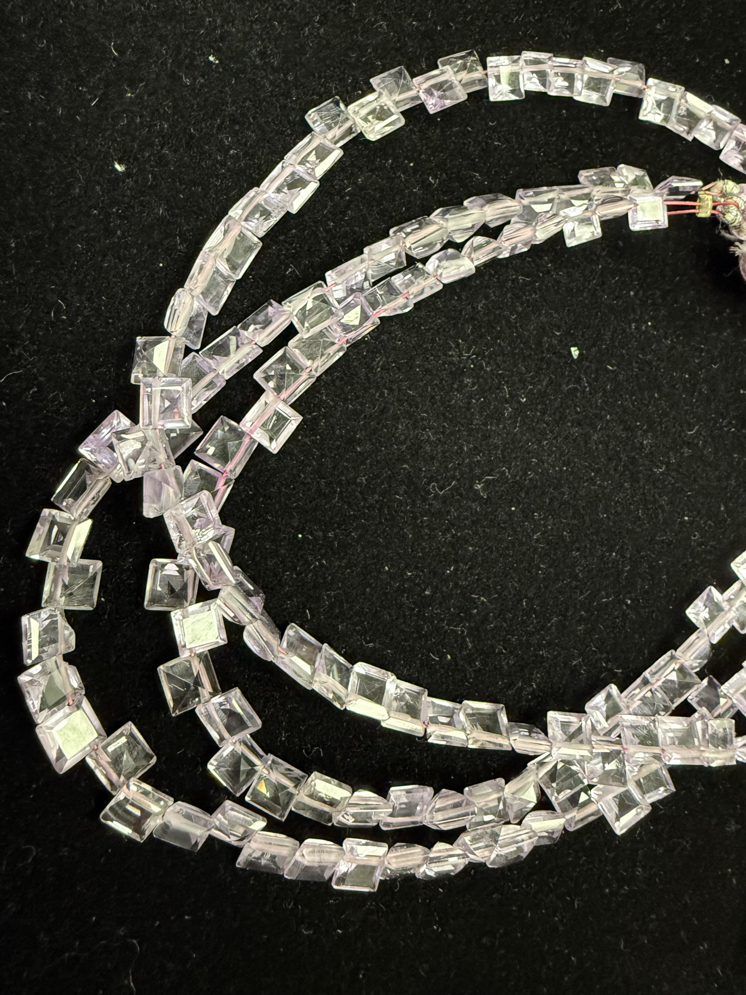 Pink Amethyst Squares Faceted