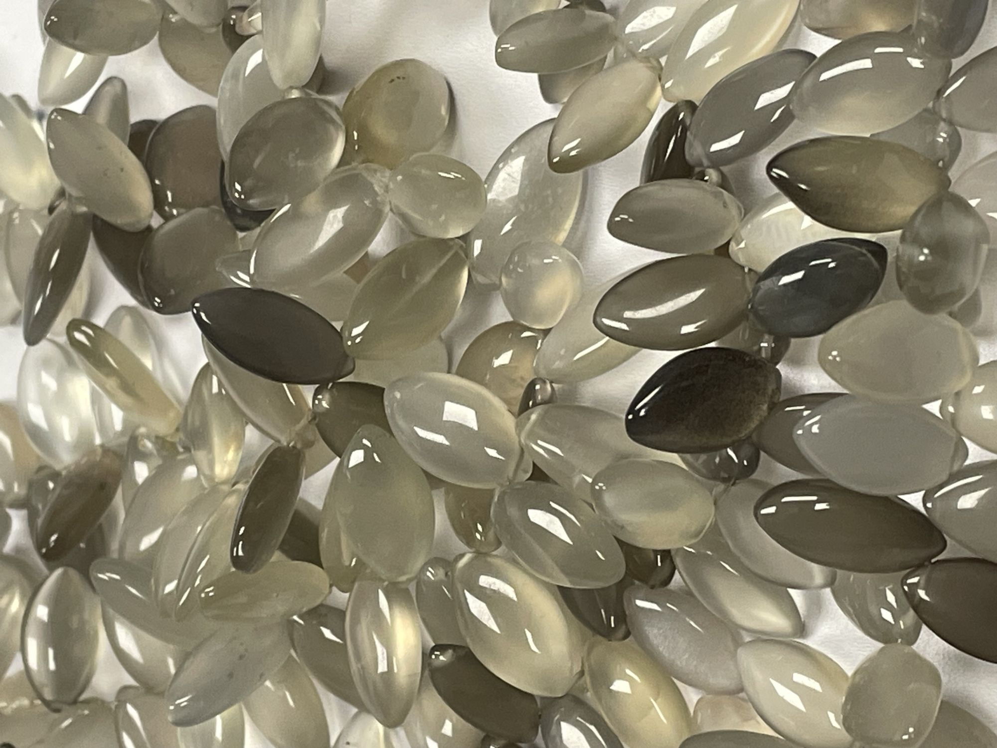 Grey Moonstone Marquise Faceted