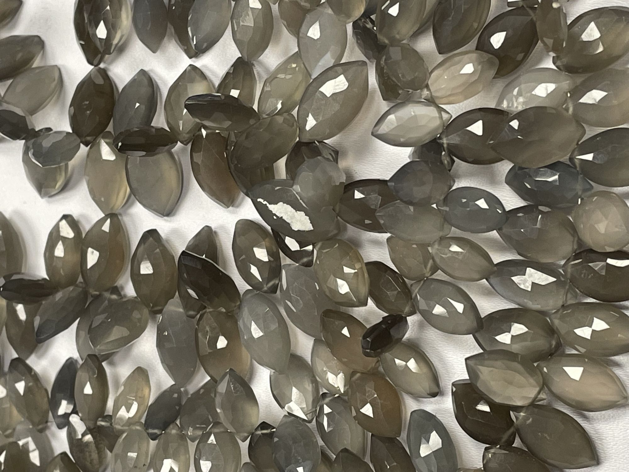 Grey Moonstone Marquise Faceted