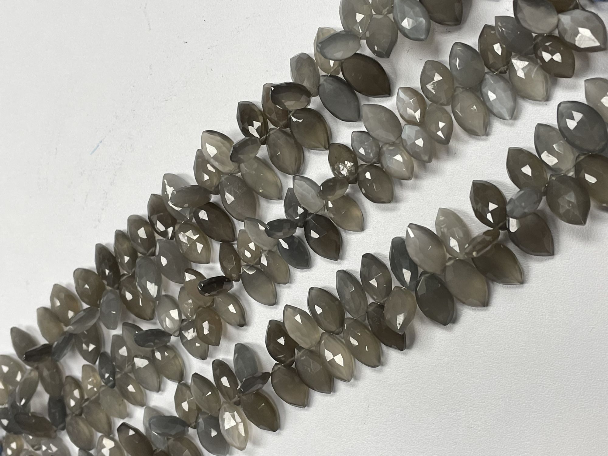 Grey Moonstone Marquise Faceted