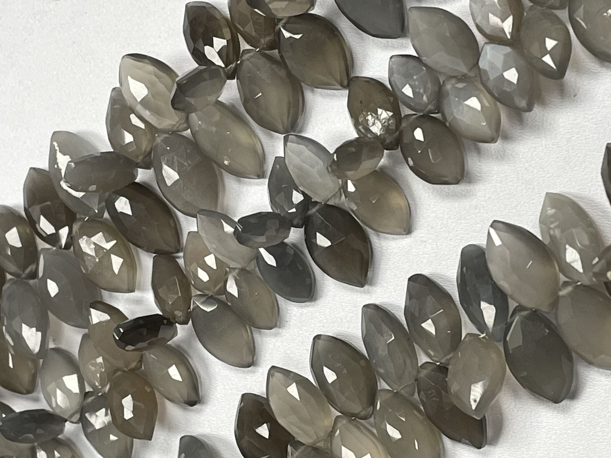 Grey Moonstone Marquise Faceted