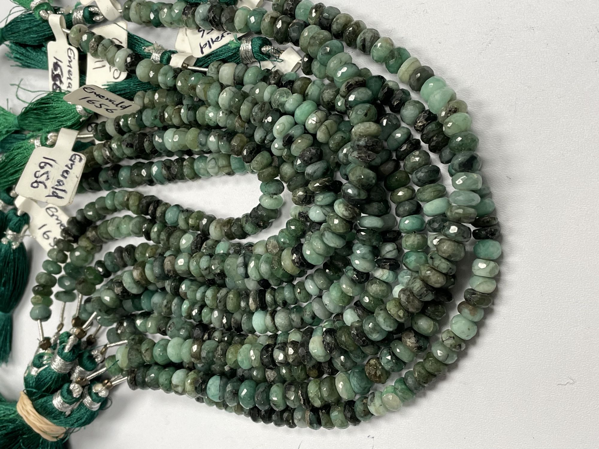 Emerald Rondelle Faceted