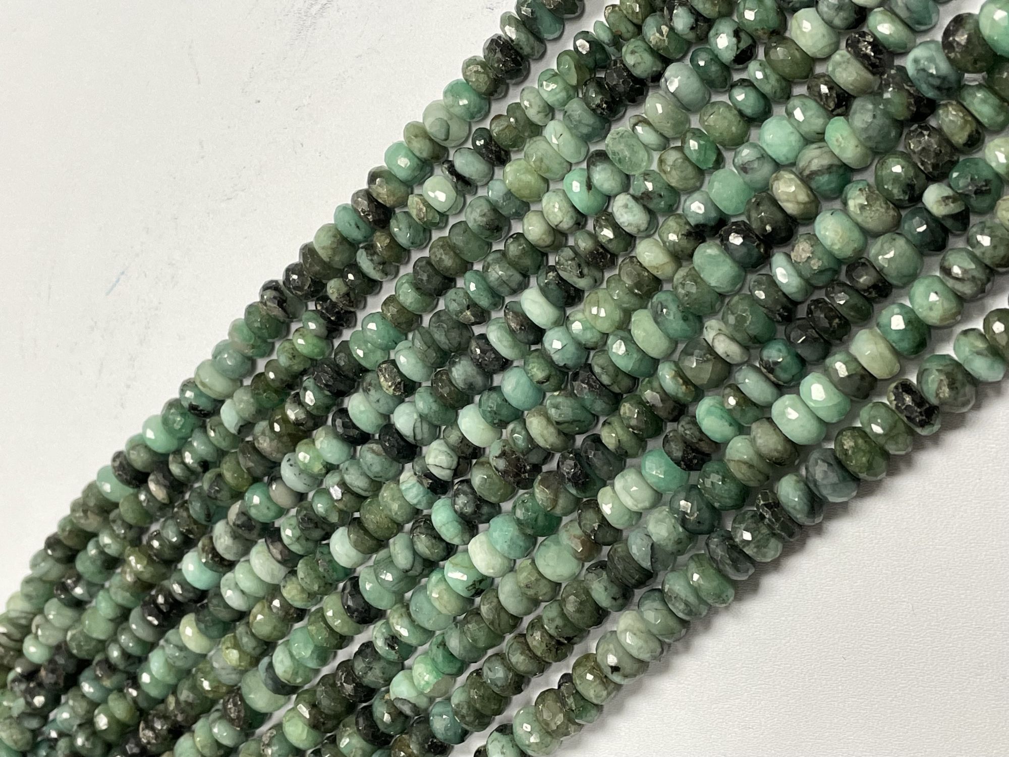 Emerald Rondelle Faceted