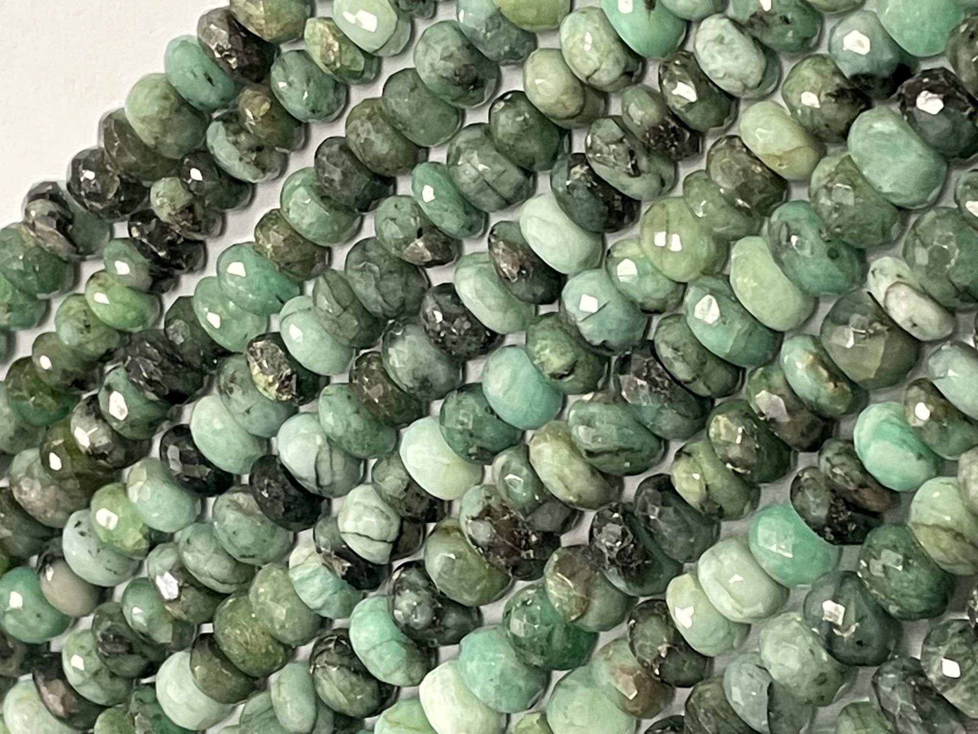 Emerald Rondelle Faceted