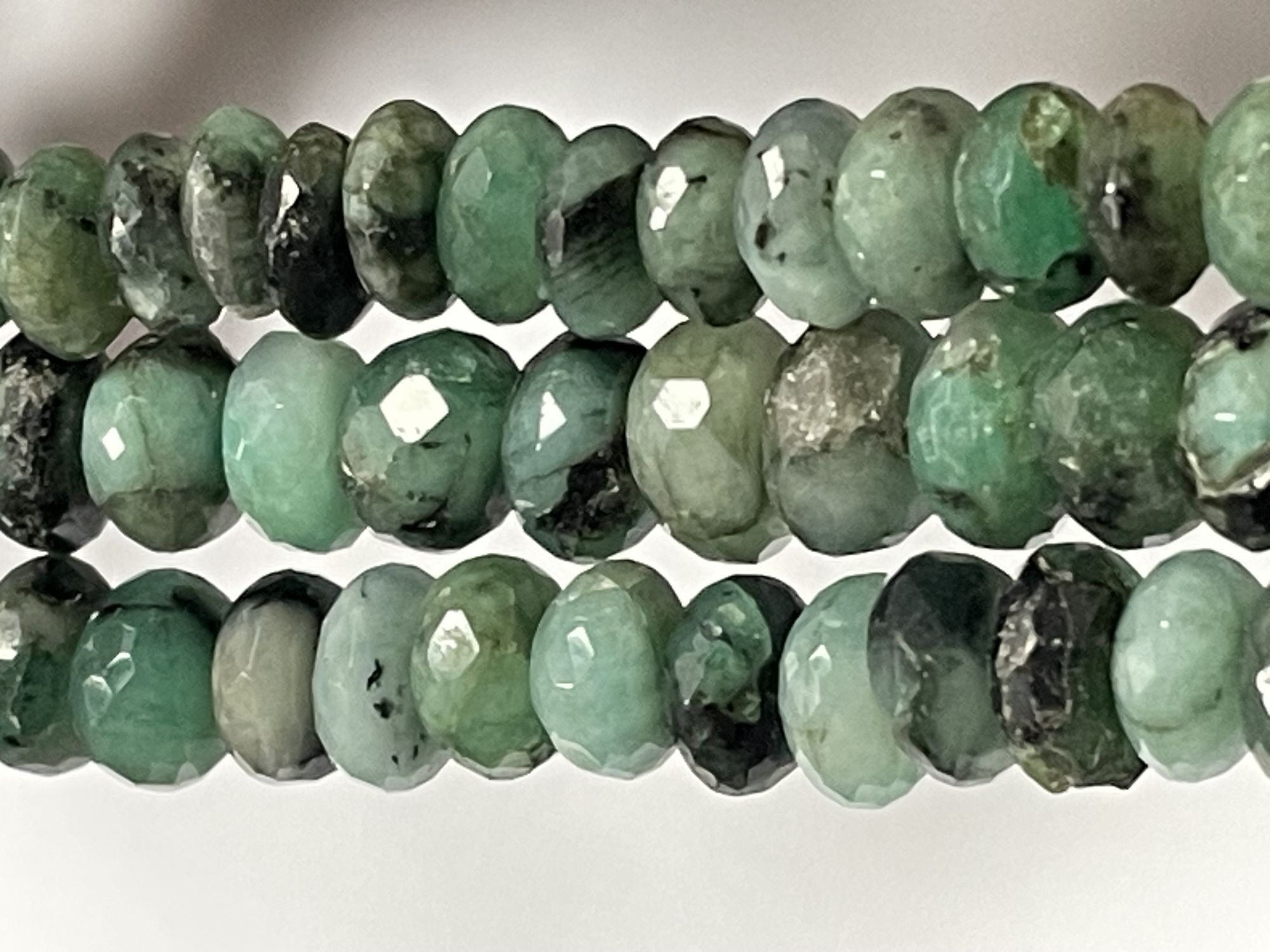 Emerald Rondelle Faceted