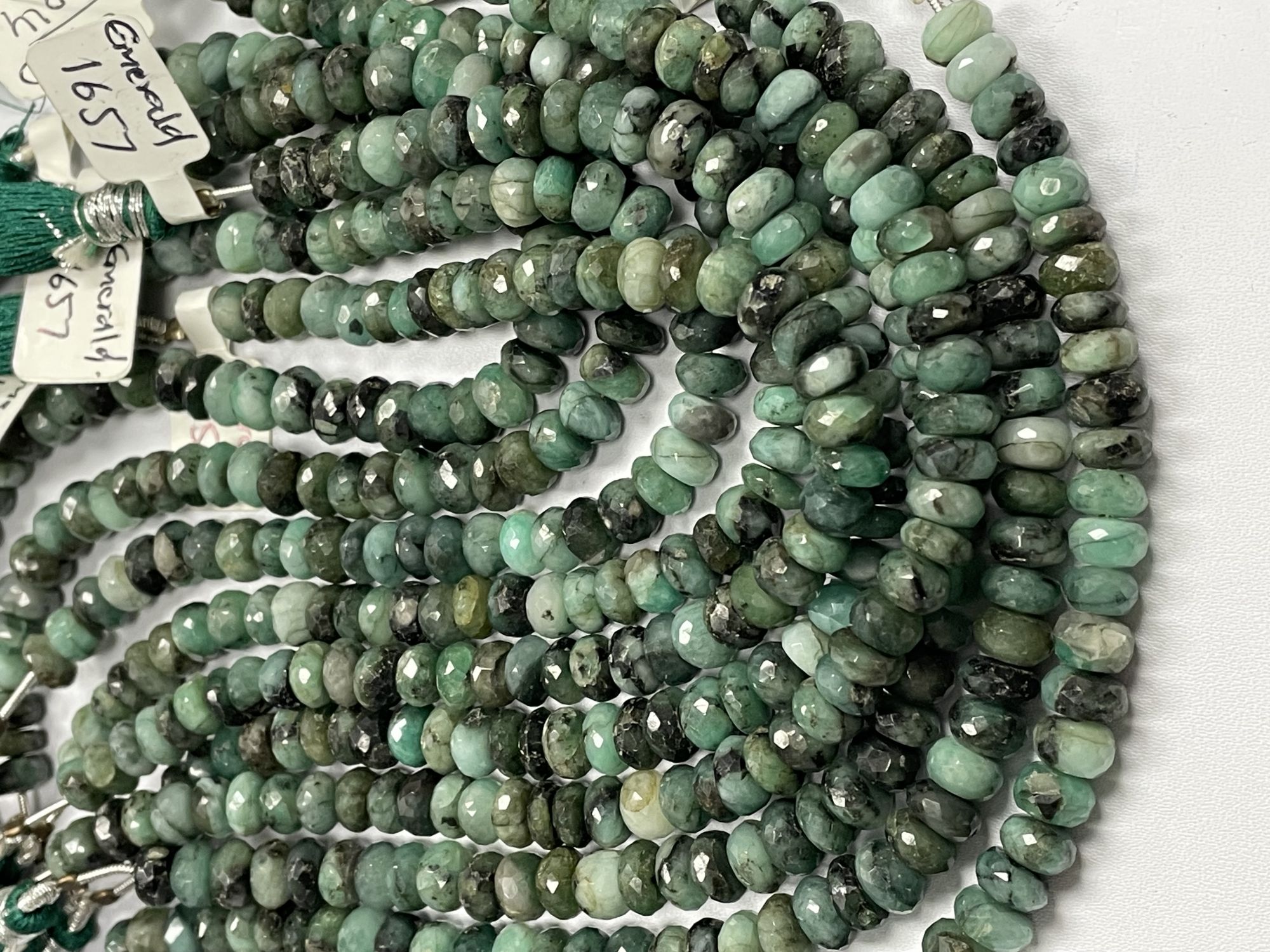 Emerald Rondelle Faceted