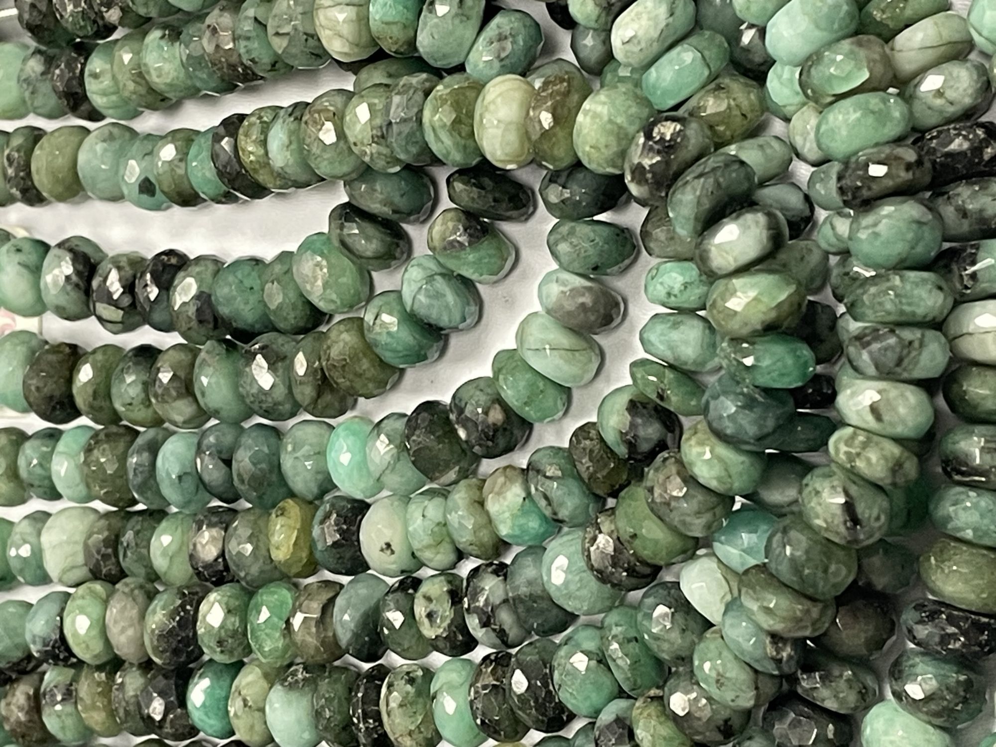 Emerald Rondelle Faceted