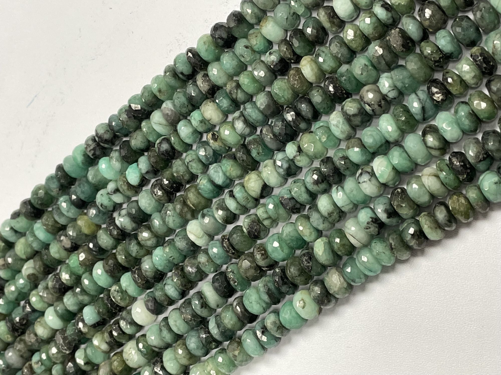 Emerald Rondelle Faceted