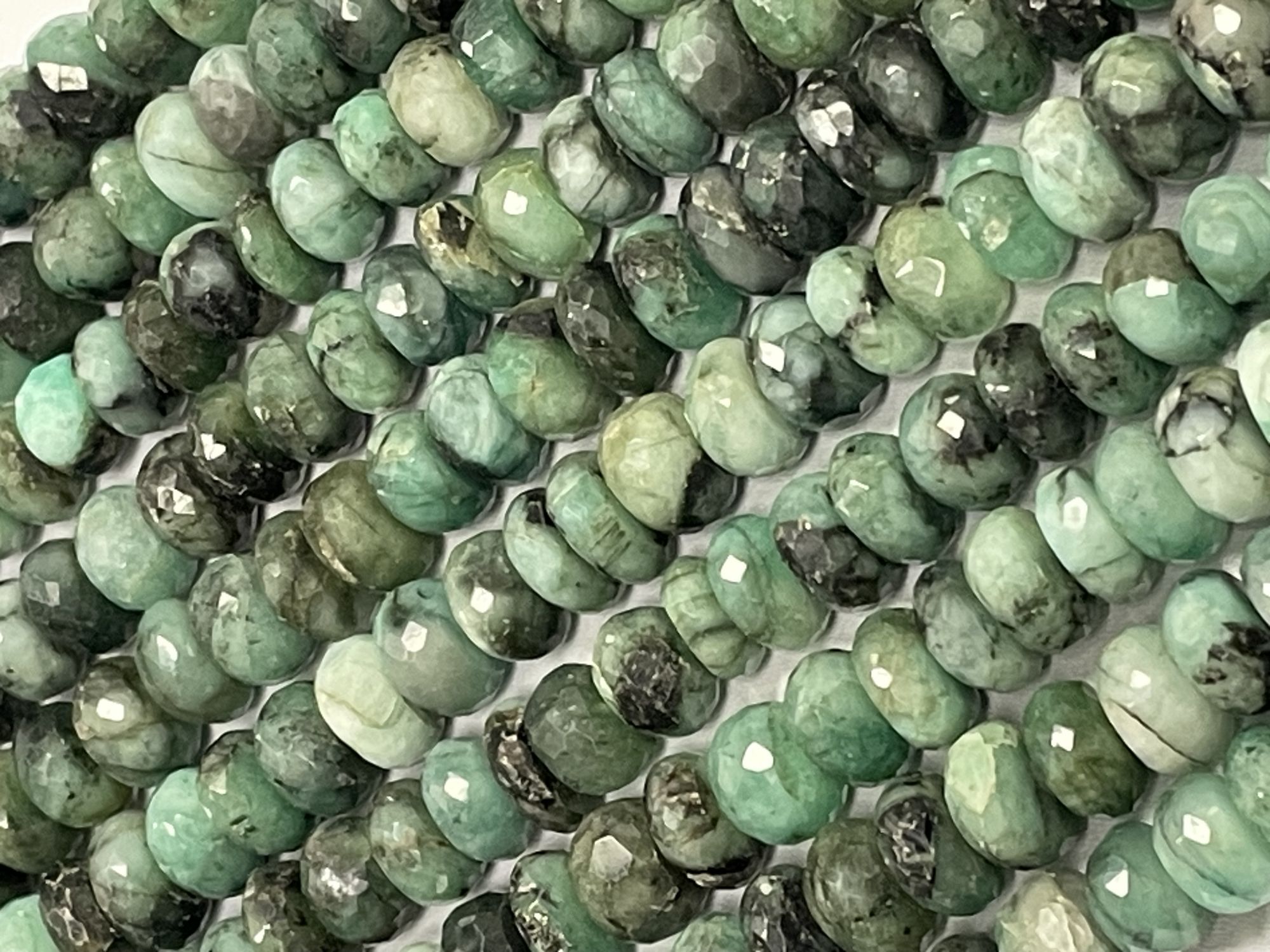 Emerald Rondelle Faceted