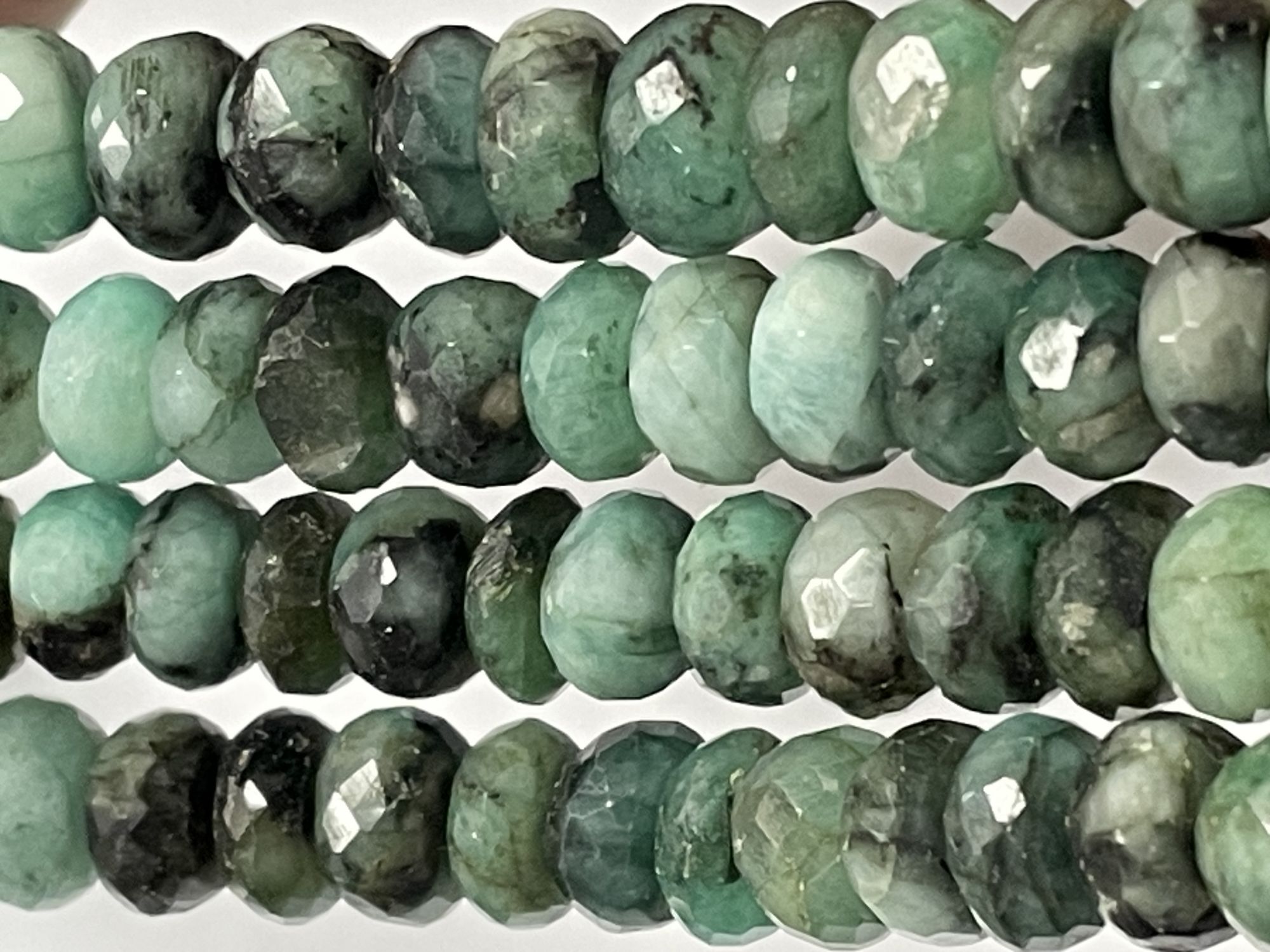 Emerald Rondelle Faceted