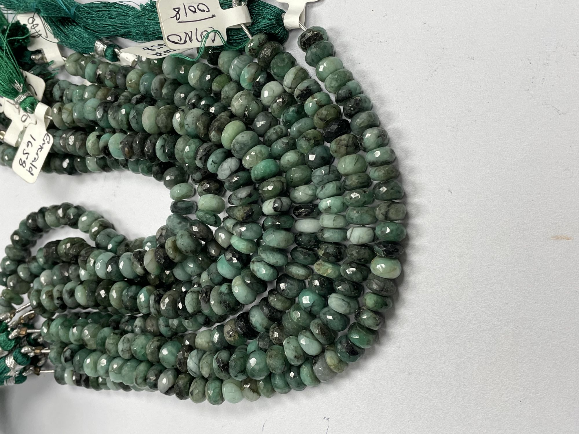 Emerald Rondelle Faceted