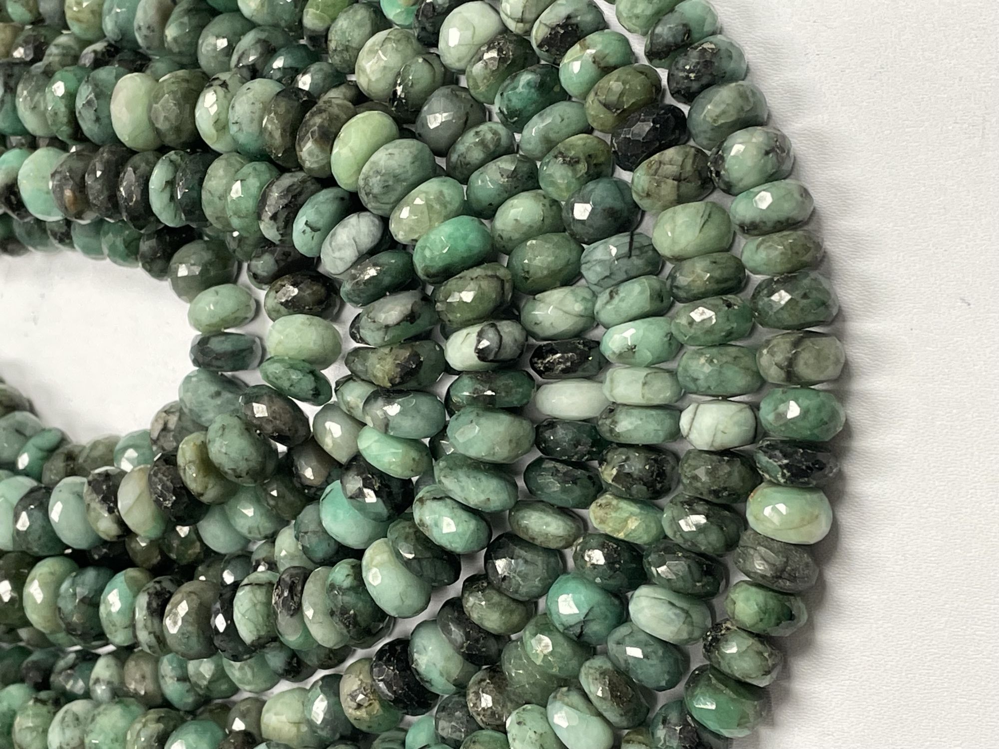Emerald Rondelle Faceted