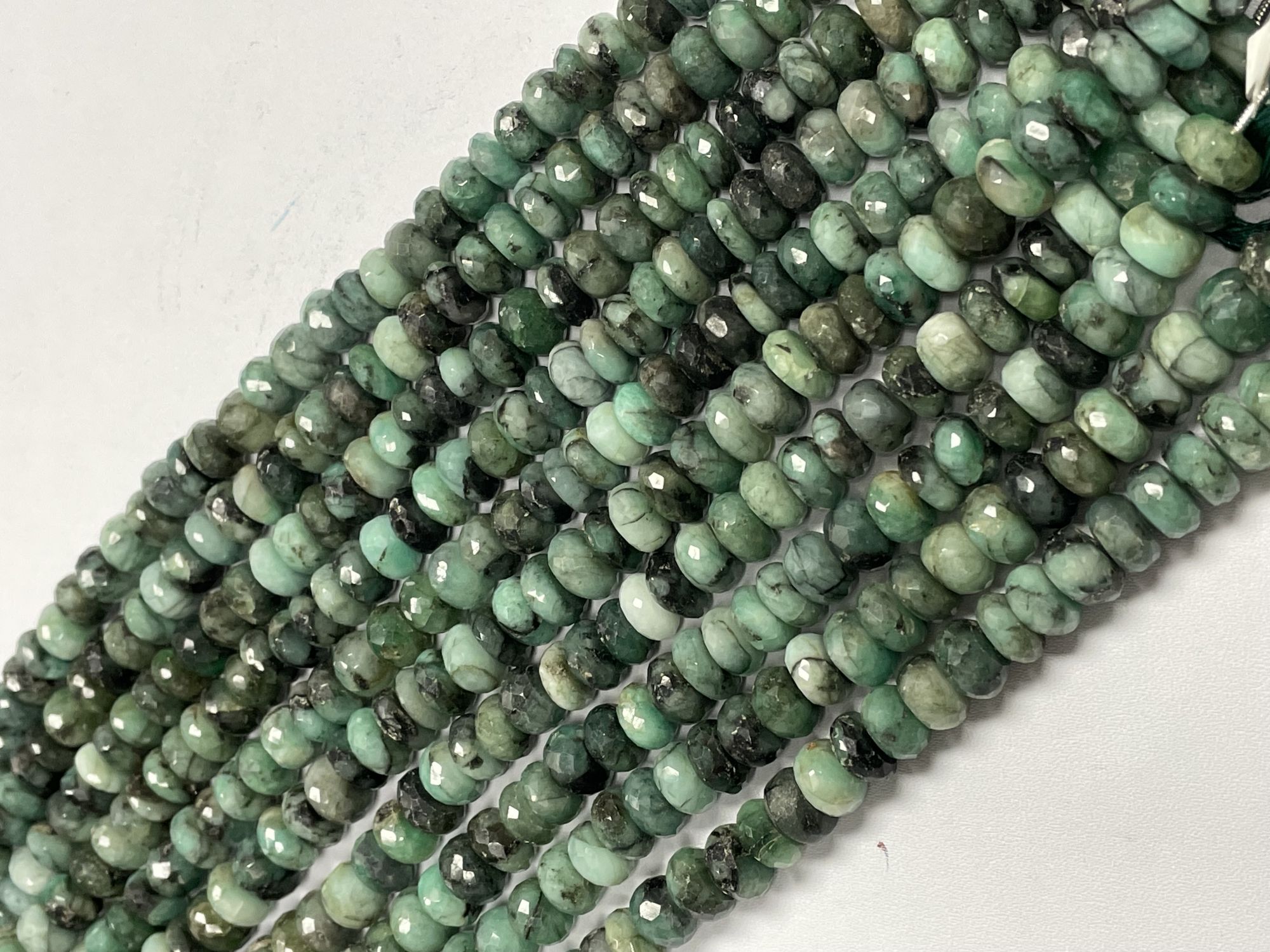 Emerald Rondelle Faceted