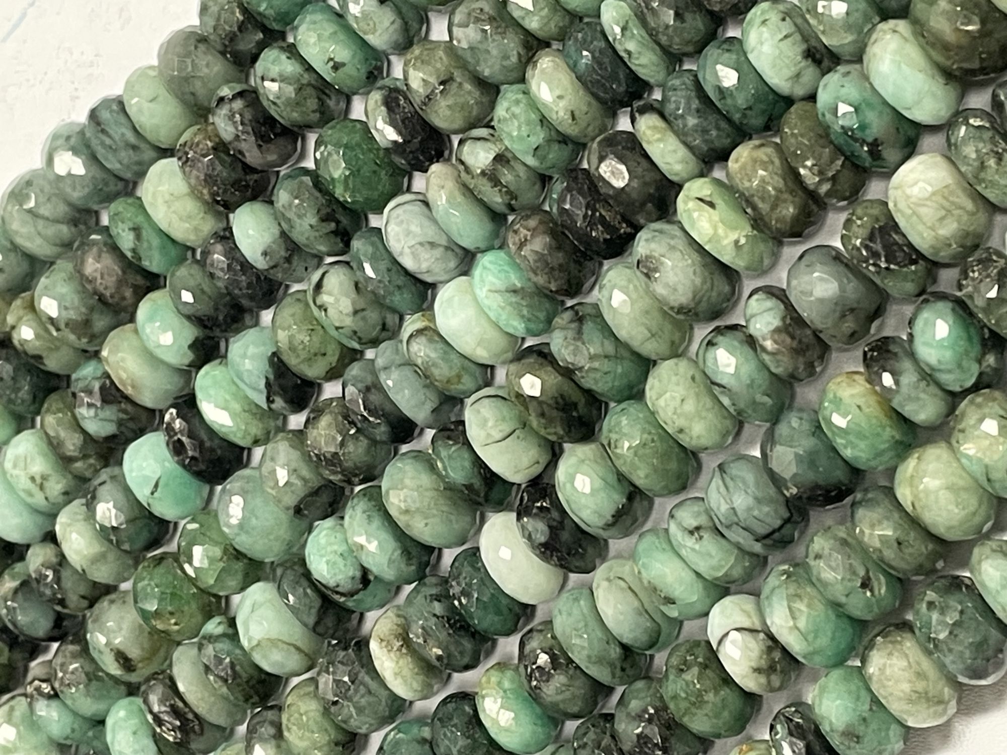 Emerald Rondelle Faceted