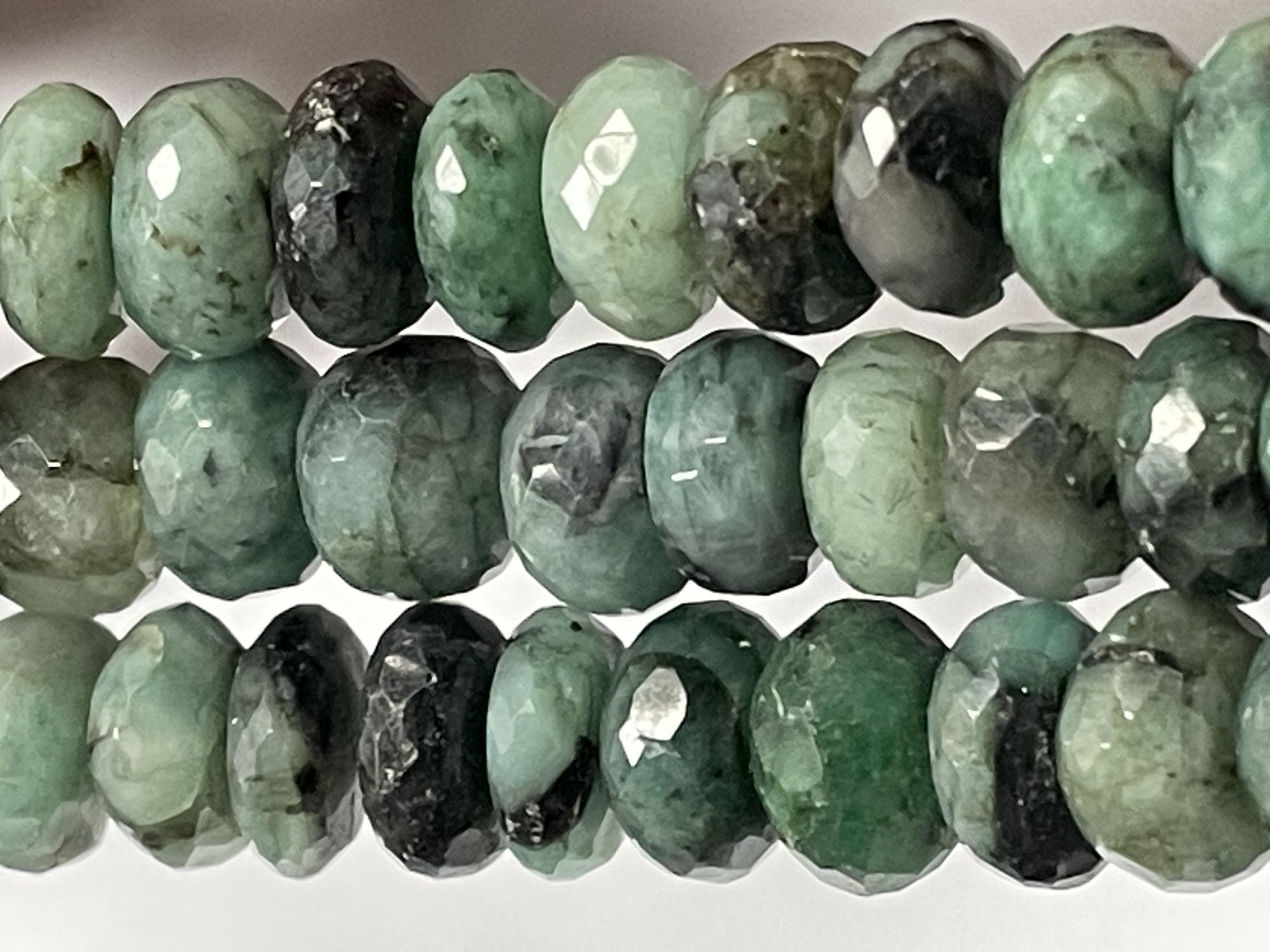 Emerald Rondelle Faceted