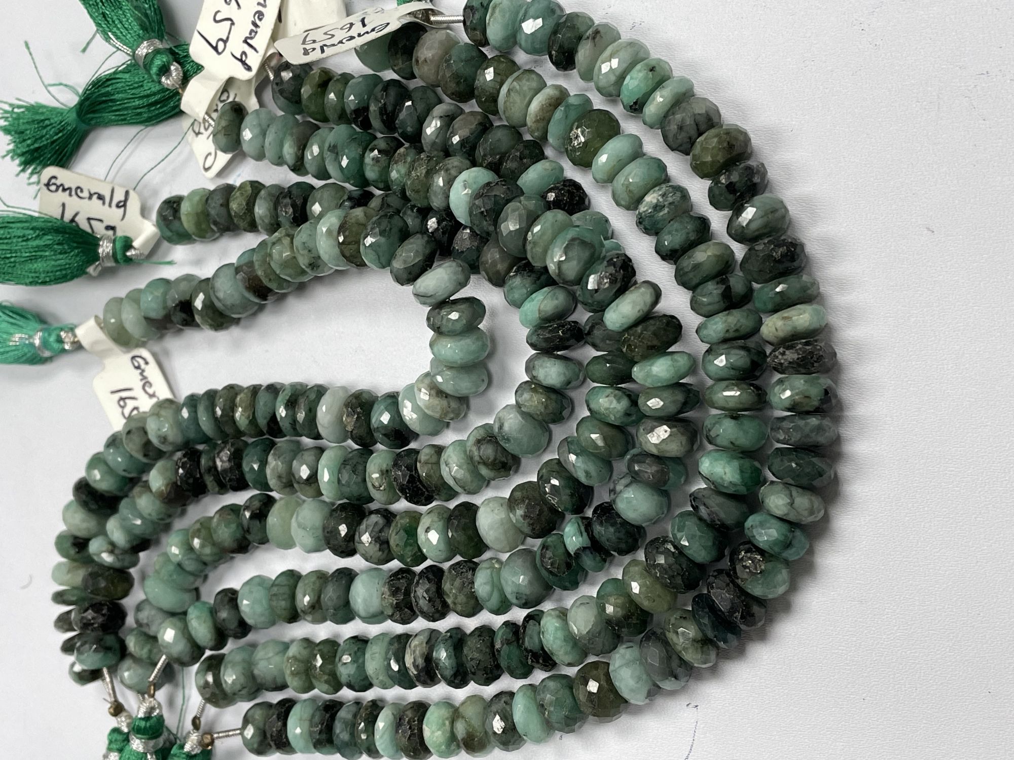 Emerald Rondelle Faceted