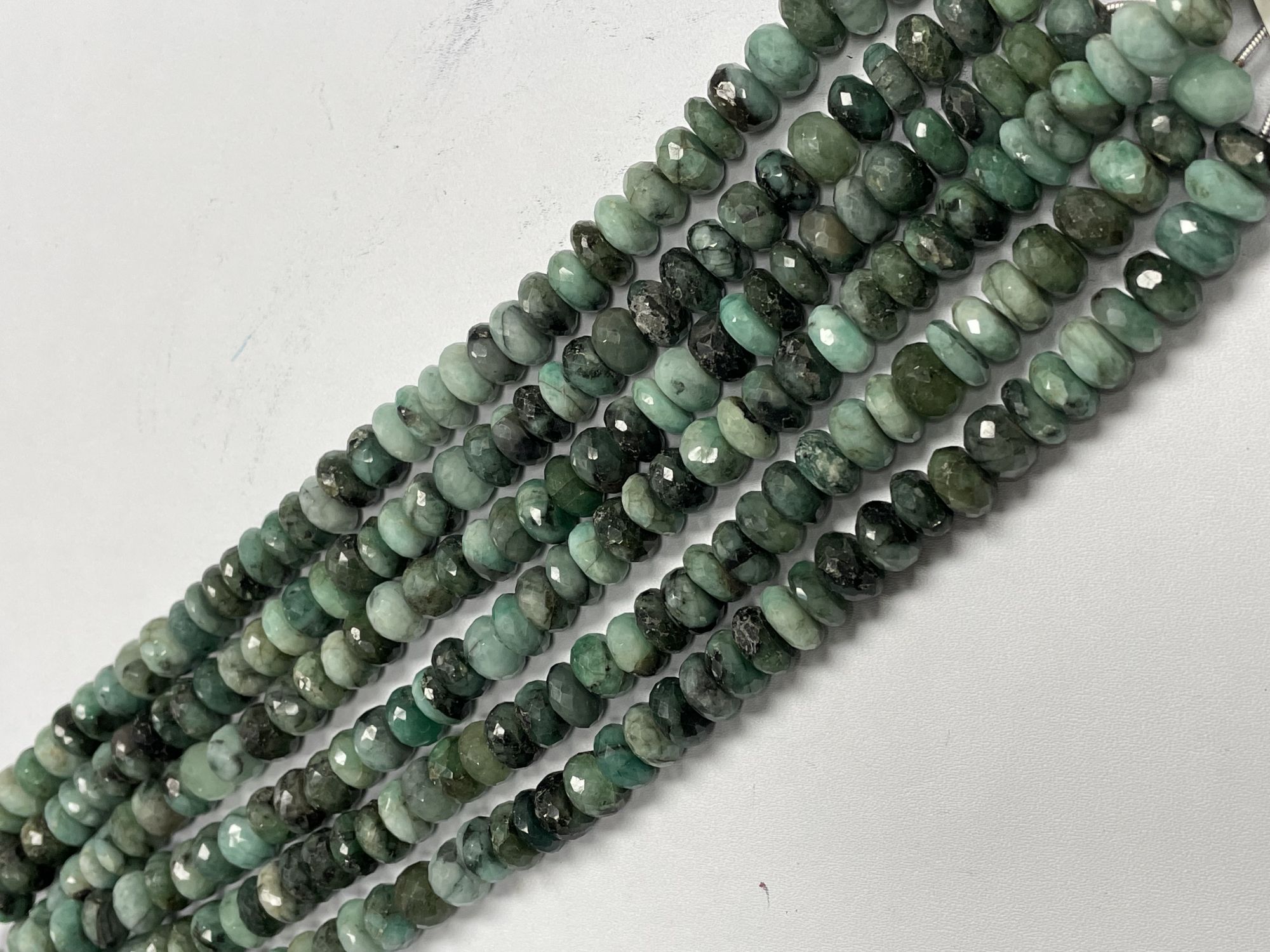 Emerald Rondelle Faceted