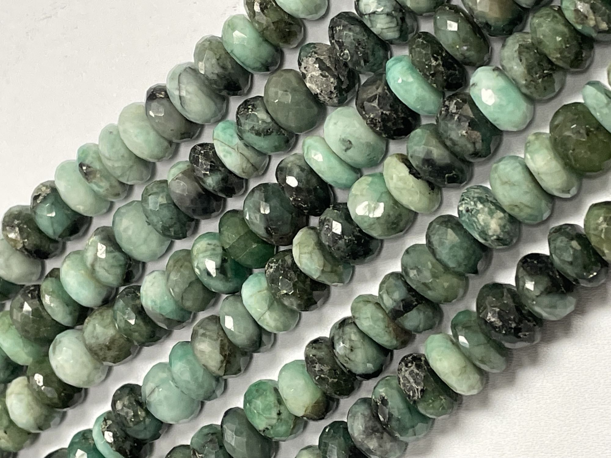 Emerald Rondelle Faceted