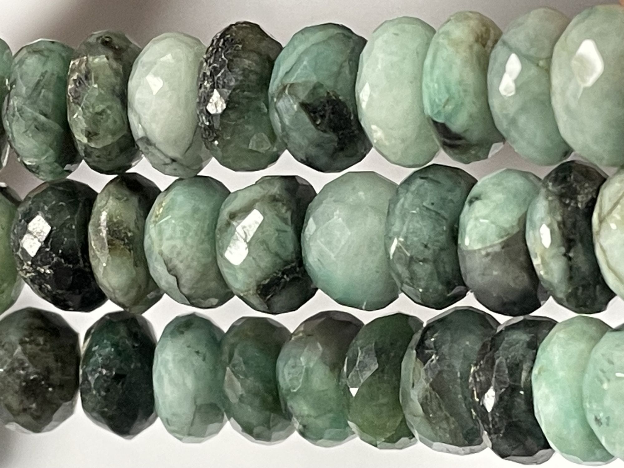 Emerald Rondelle Faceted