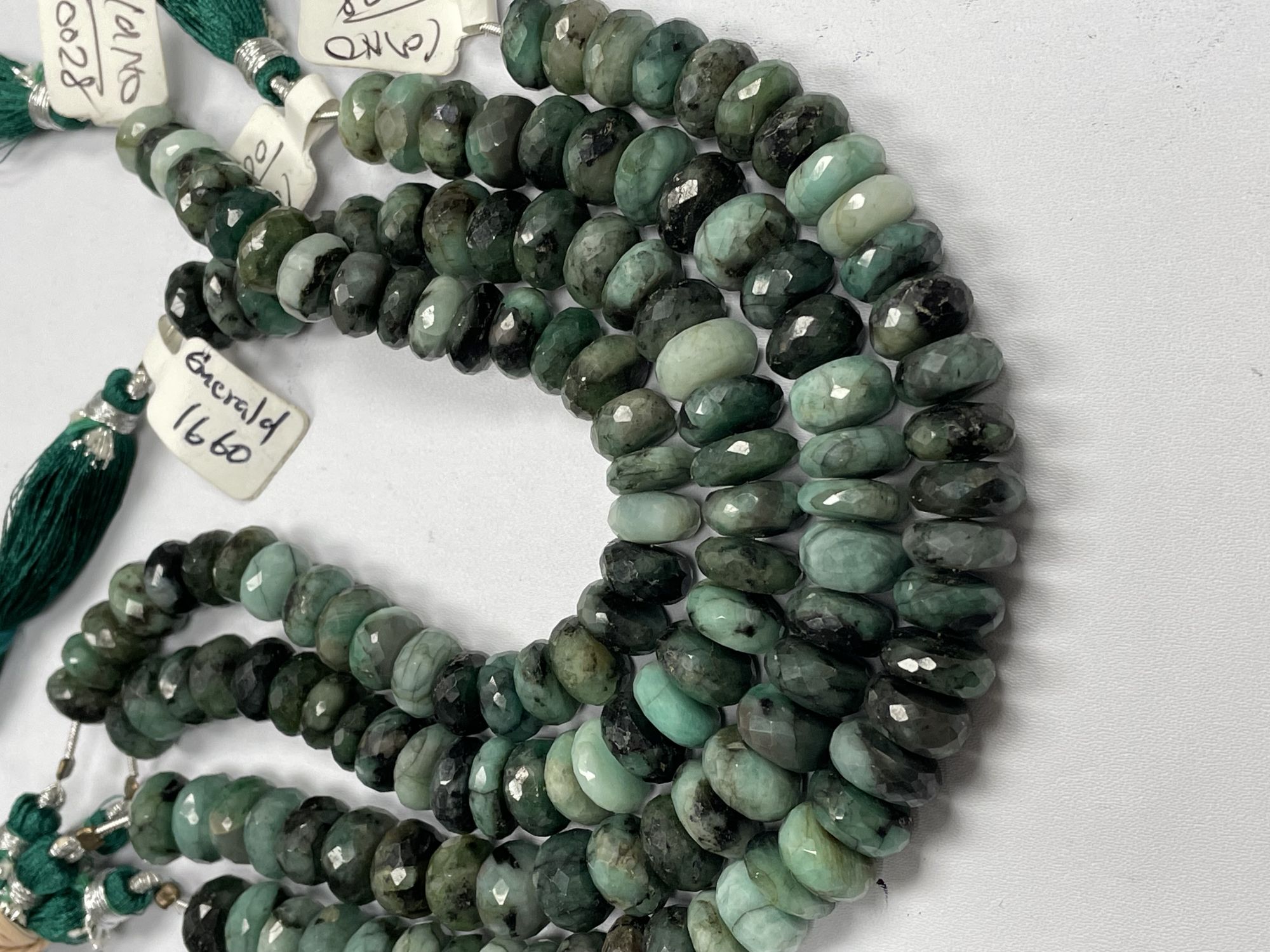 Emerald Rondelle Faceted