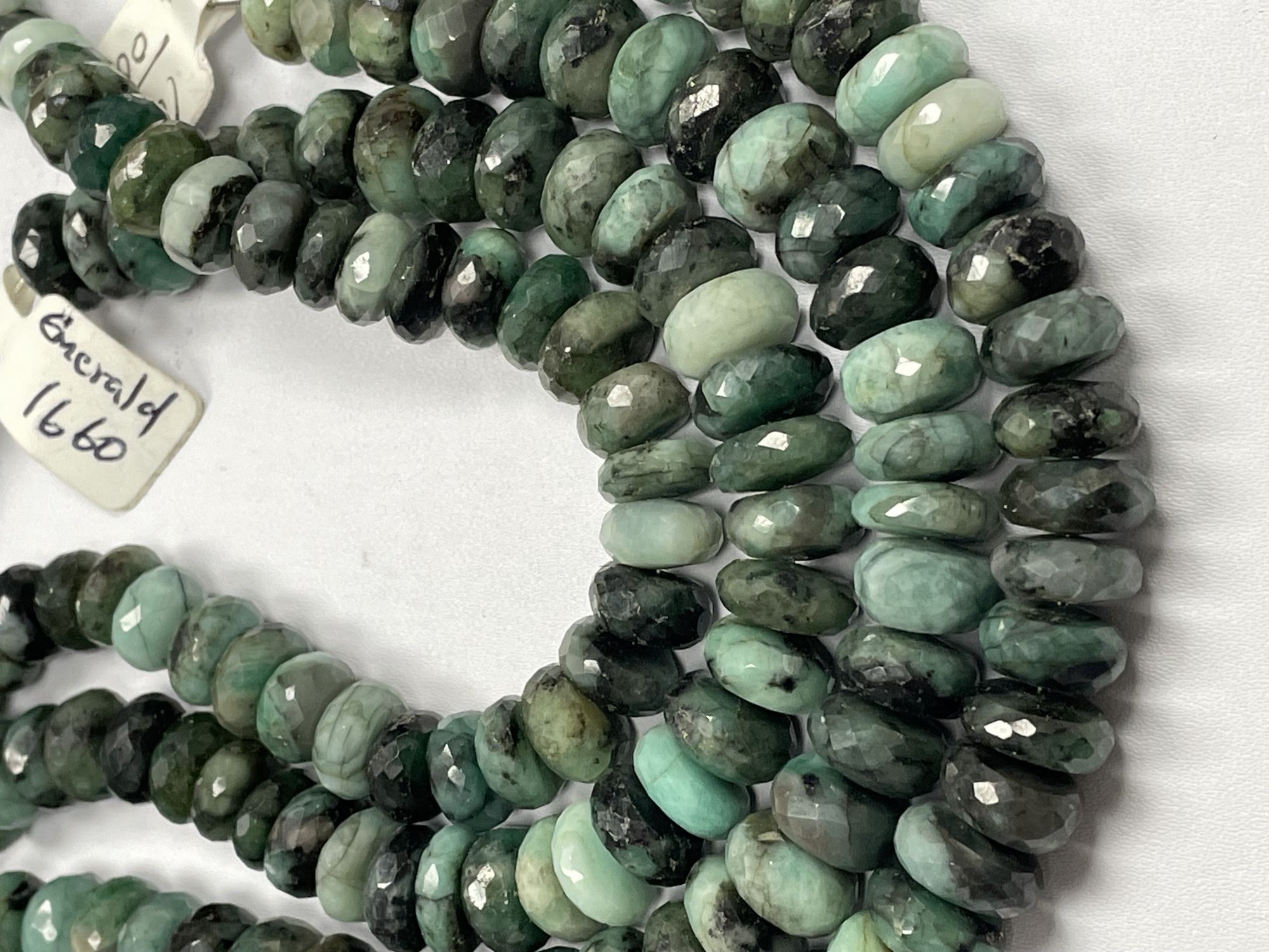 Emerald Rondelle Faceted