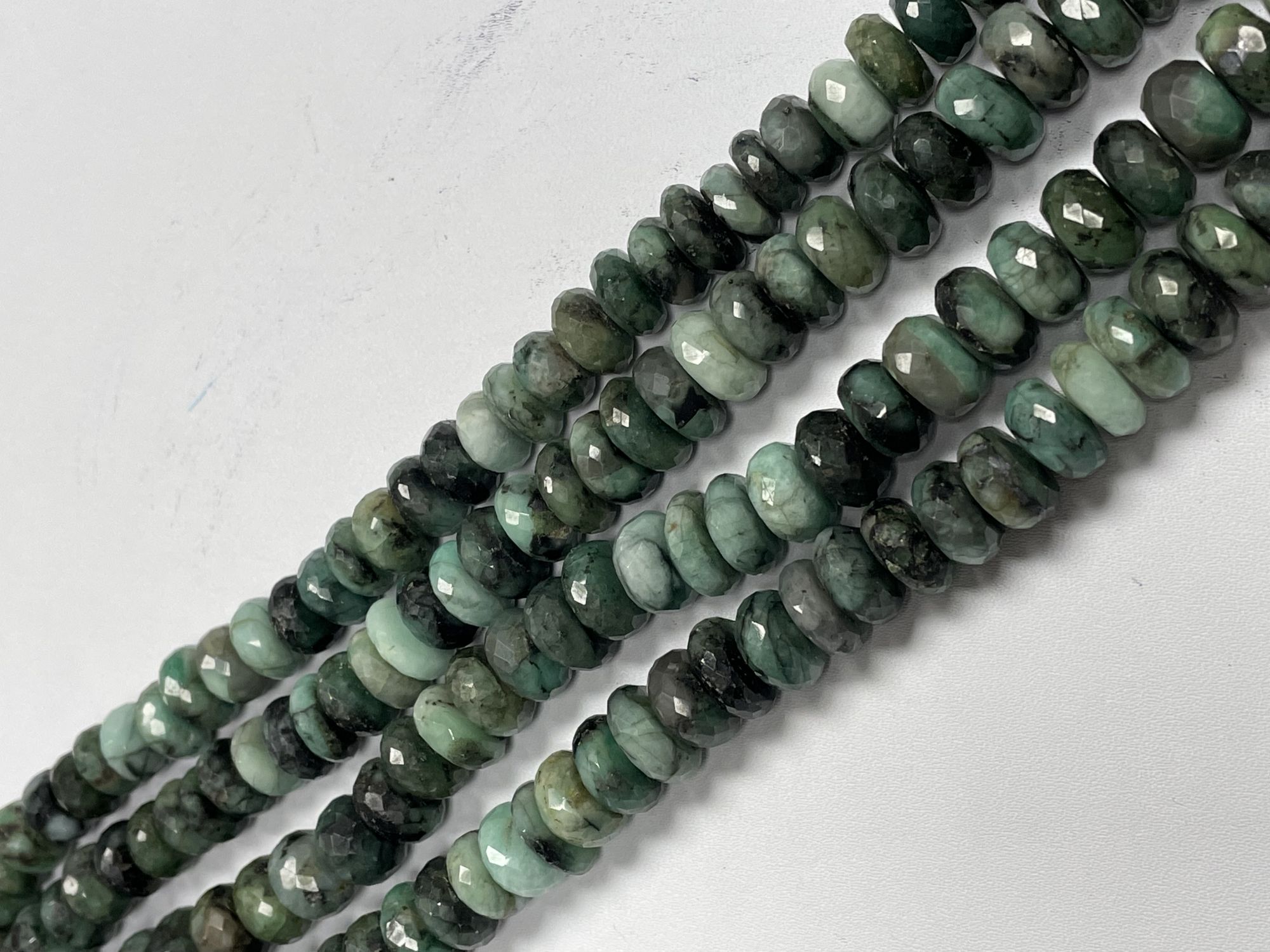 Emerald Rondelle Faceted